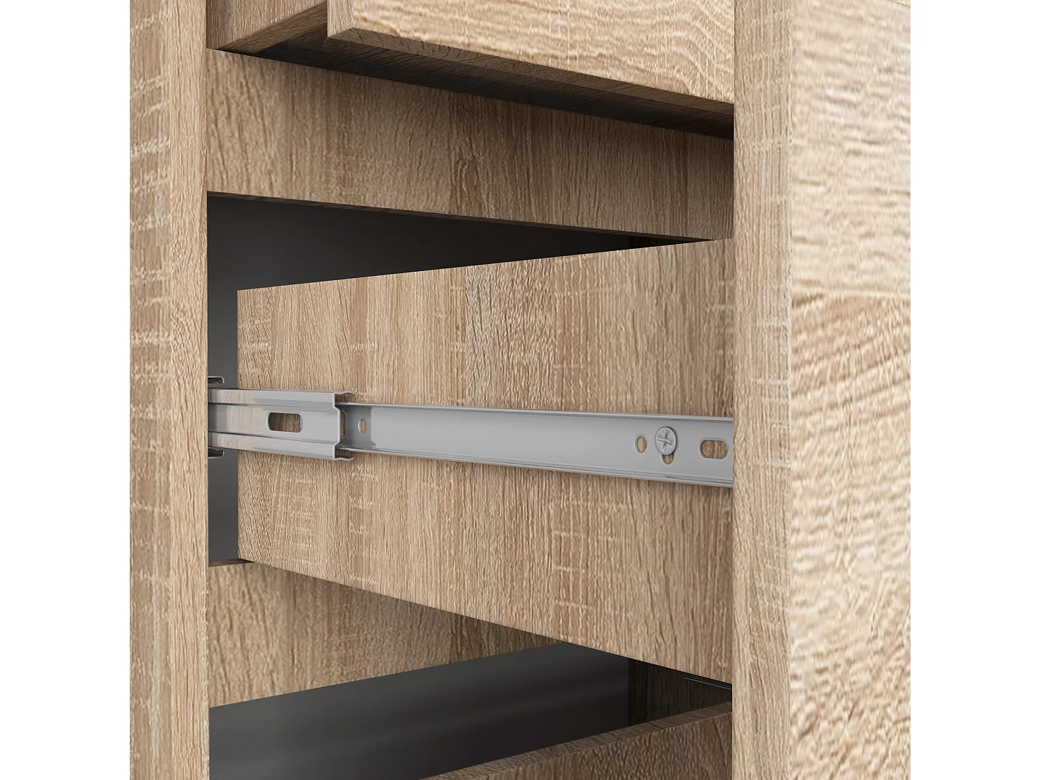 Kantoorkast R60 met 3 Lades / AKORD Furniture Factory / Sonoma Eik / 60 x 180 x 35 cm