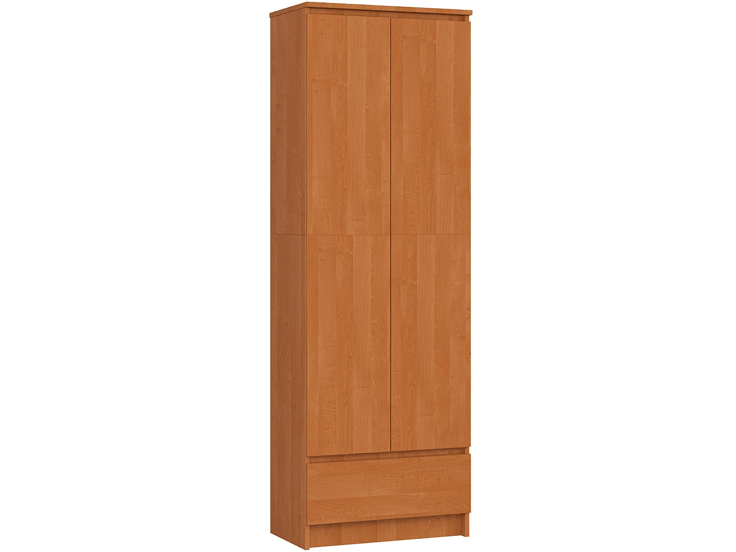 Bibliothèque de bureau AKORD R60 Aulne 60 cm 2 portes 1 tiroir façade Aulne mat 4 étagères 60x35x180 cm