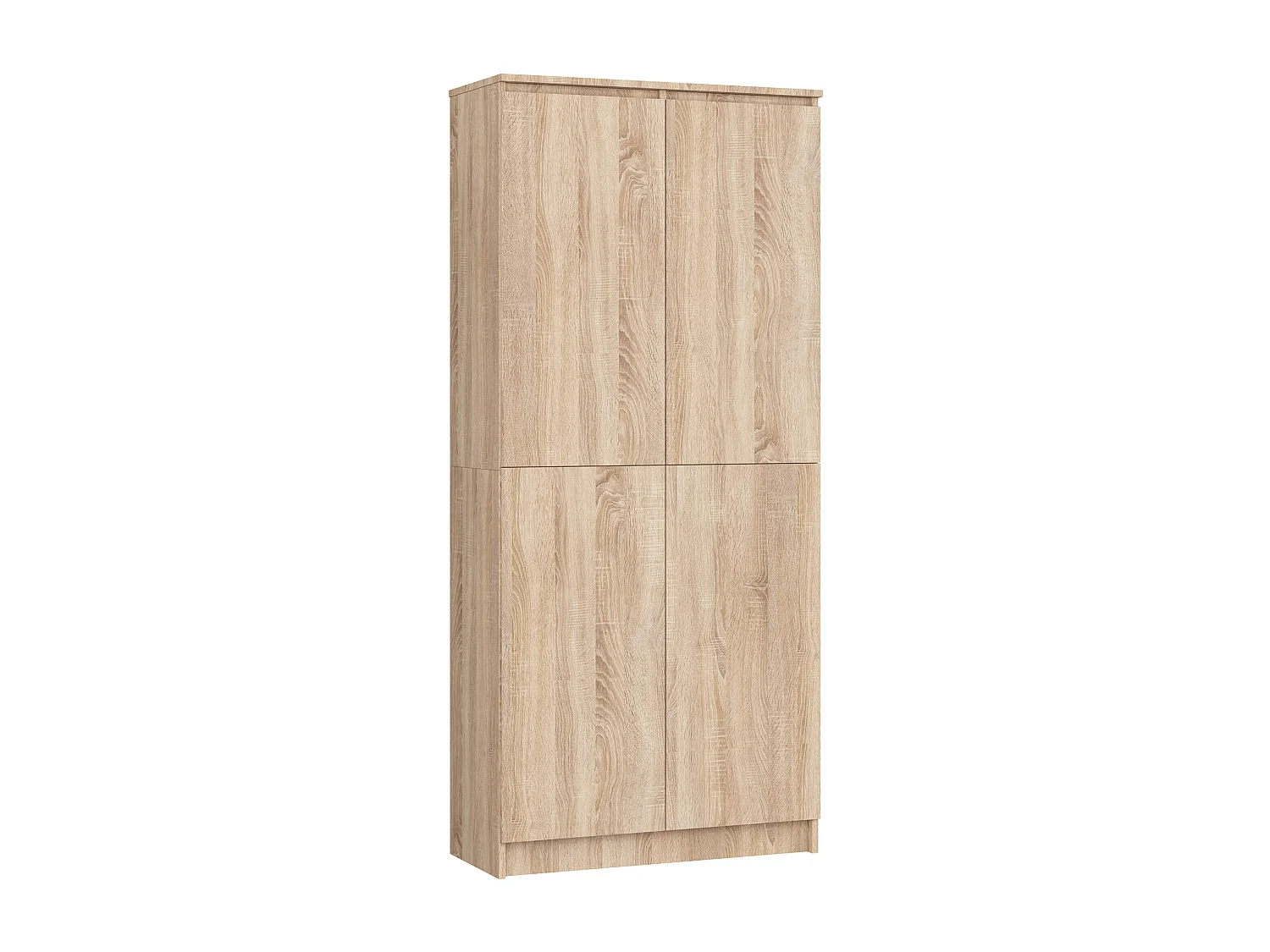 Armoire de rangement AKORD R80 Chêne Sonoma 80 cm 2 portes façade Chêne Sonoma mat 8 étagères 80x35x180 cm
