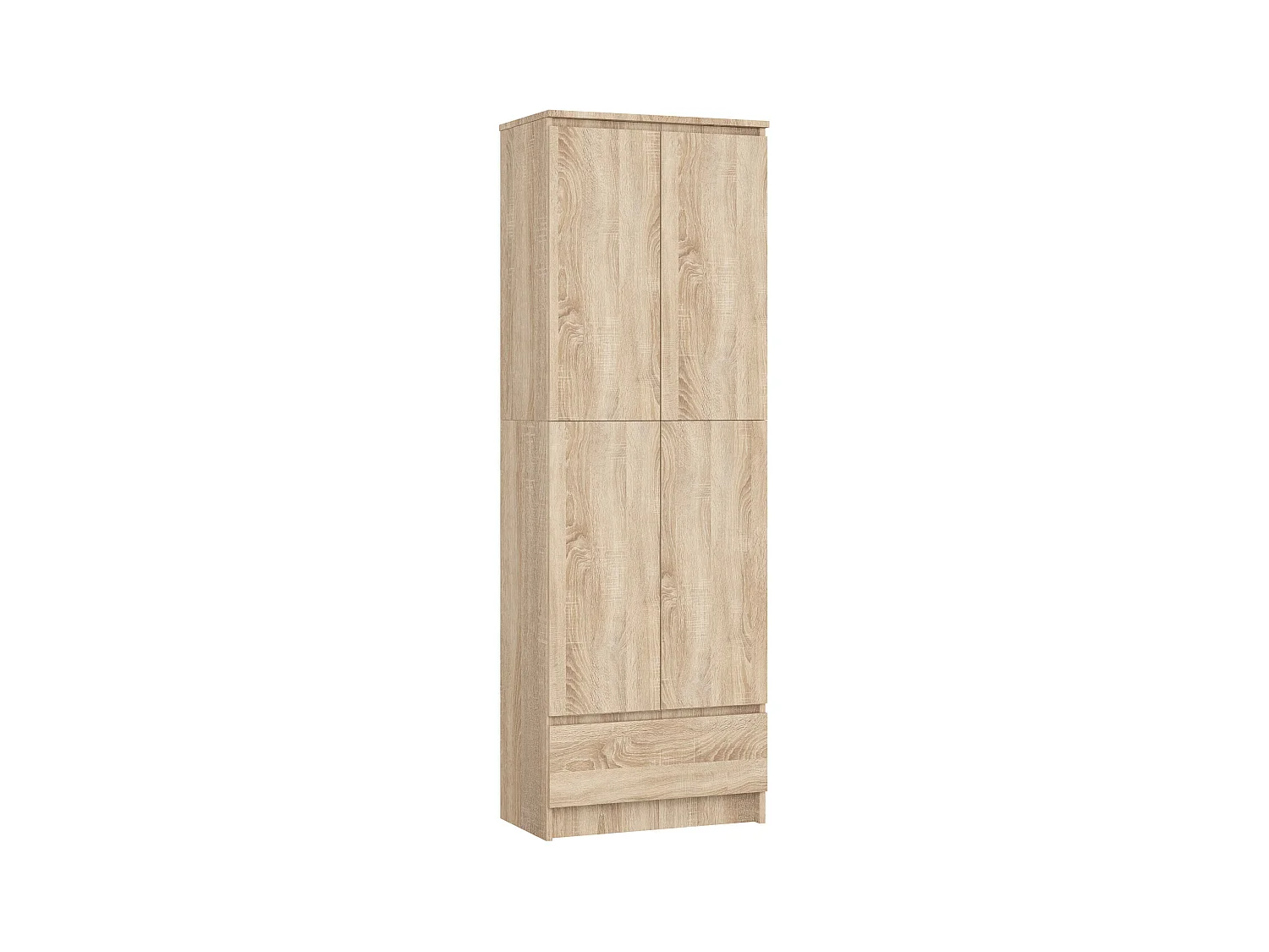 Bibliothèque de bureau AKORD R60 Chêne Sonoma 60 cm 2 portes 1 tiroir façade Chêne Sonoma mat 4 étagères 60x35x180 cm