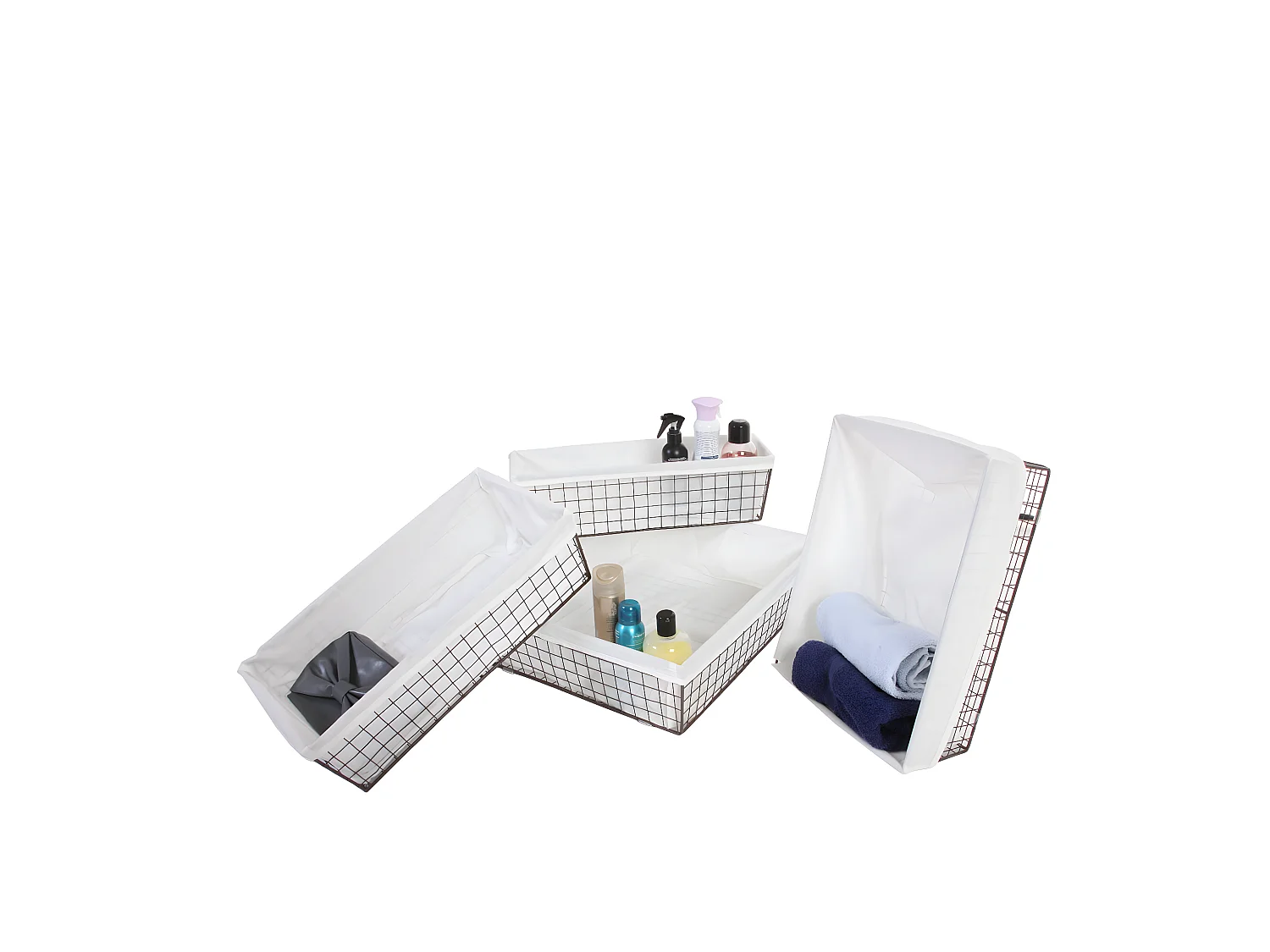 Panier d'étagère Aarau, (set de 4)