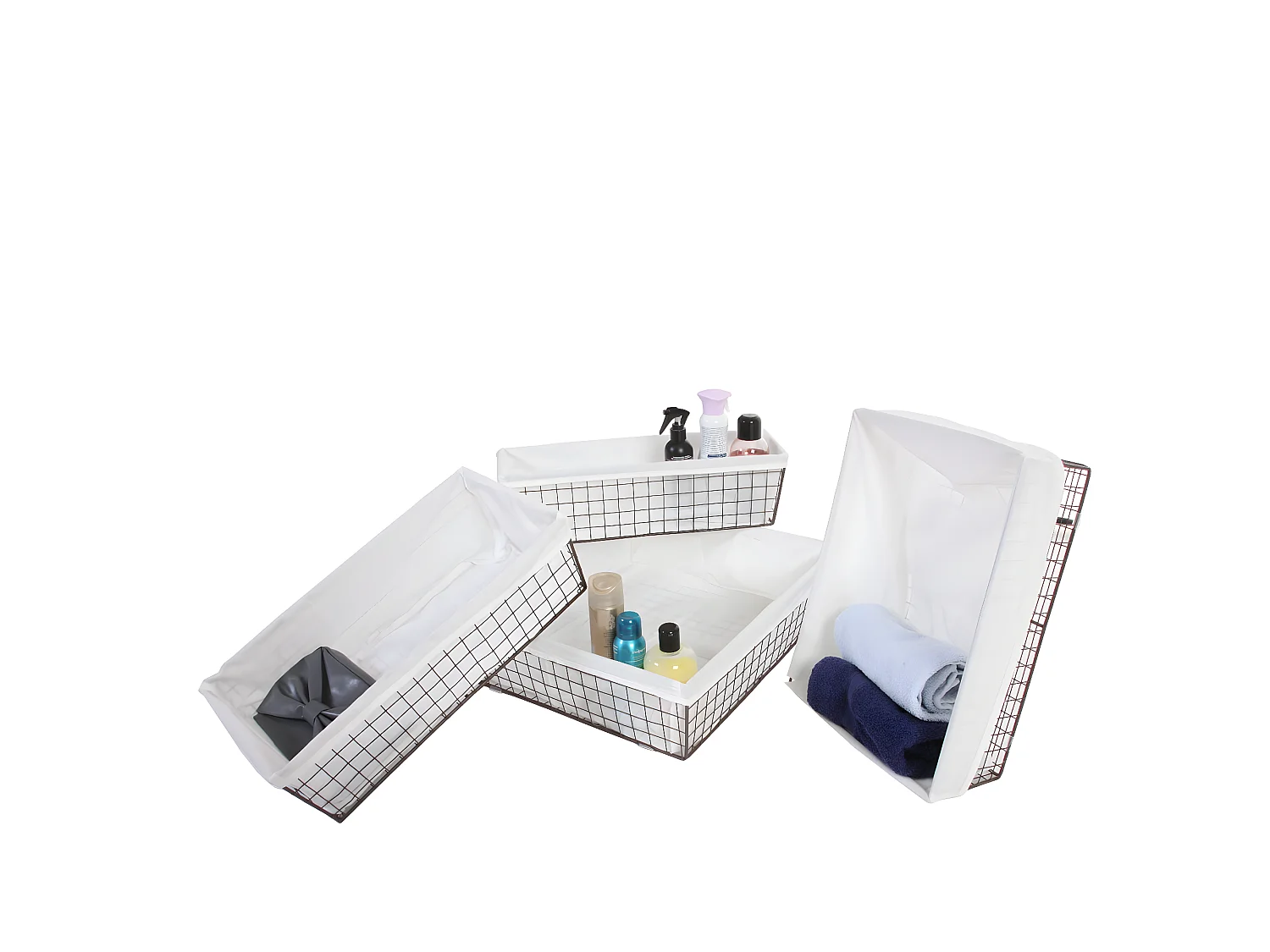 Panier d'étagère Aarau, (set de 4)