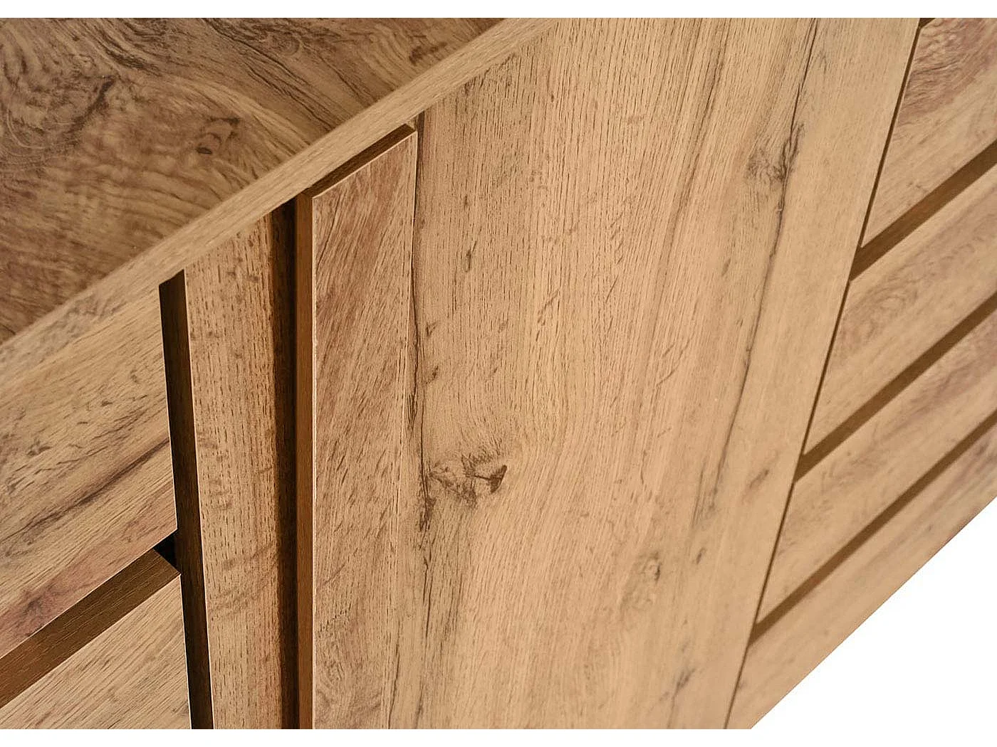 Sideboard MCW-M46, Kommode Schrank Anrichte, 3 Türen 8 Staufächer 88x120x34cm, naturfarben