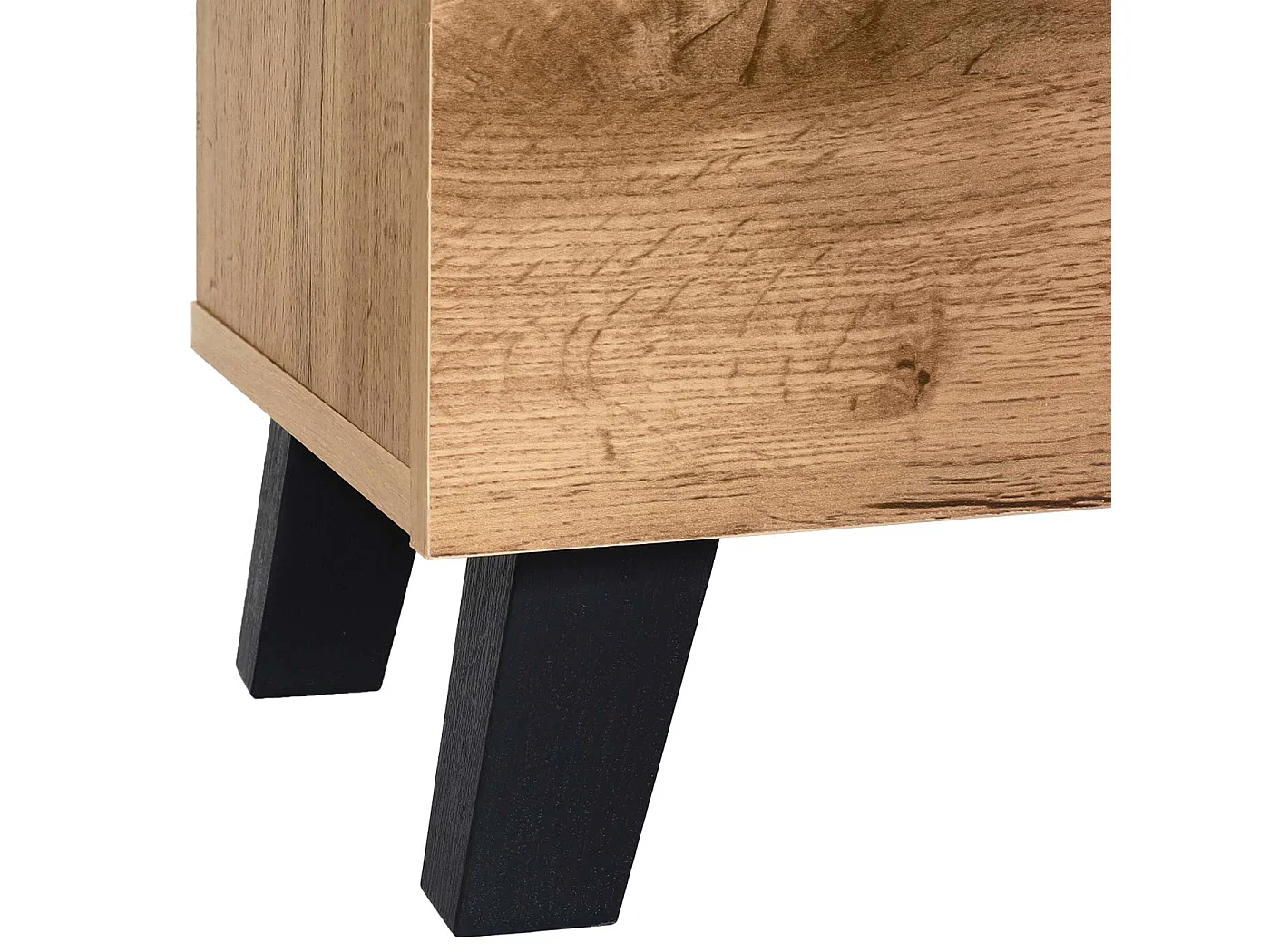 Credenza armadietto mobile MCW-M46 ante scorrevoli 88x80x34cm legno chiaro