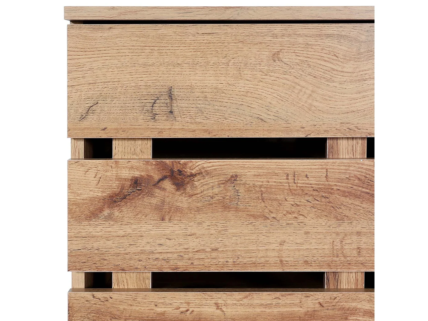 Credenza armadietto mobile MCW-M46 ante scorrevoli 88x80x34cm legno chiaro