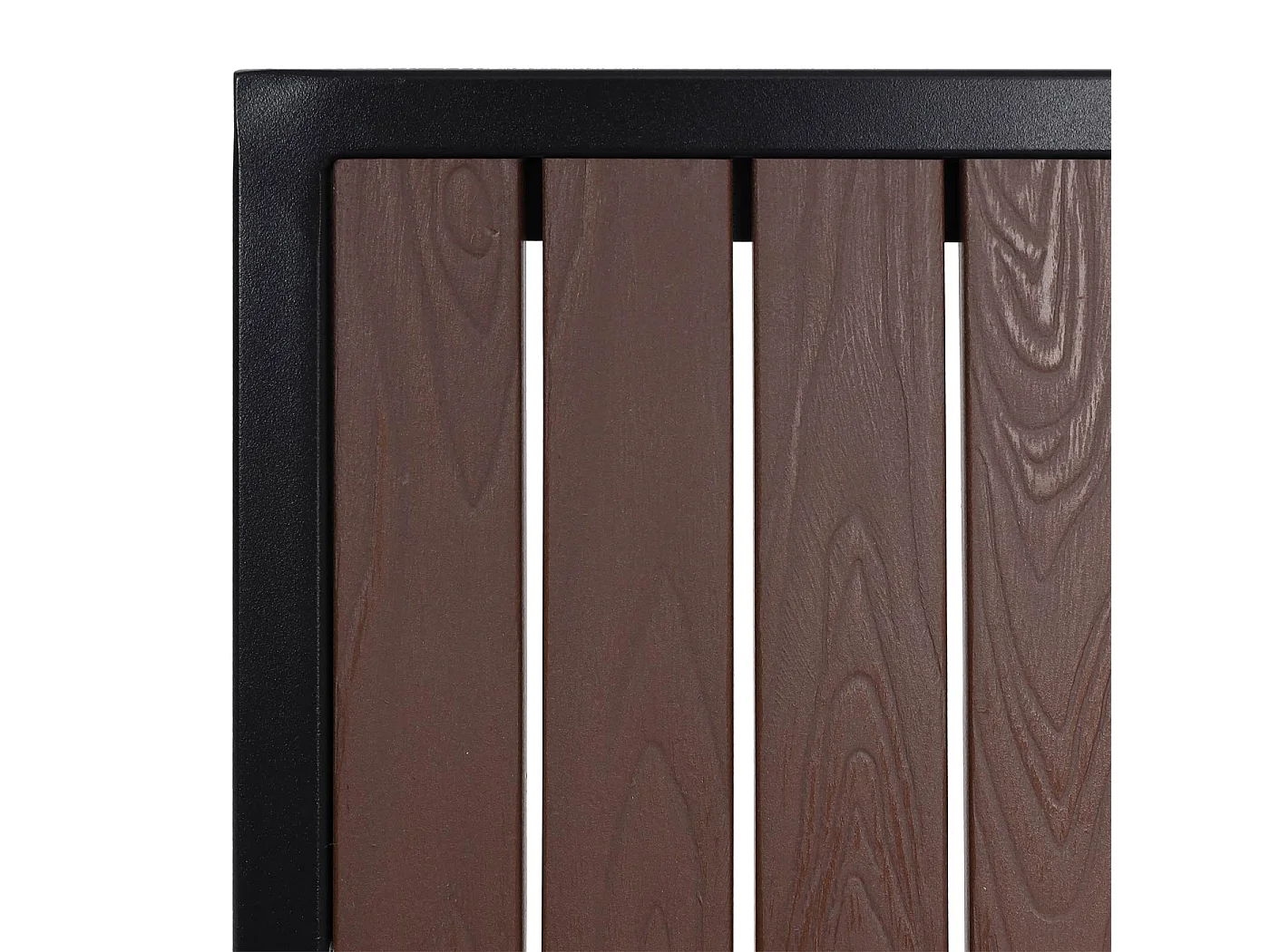 Set de 2 chaises de jardin + table de jardin MCW-J95,  noir, marron foncé