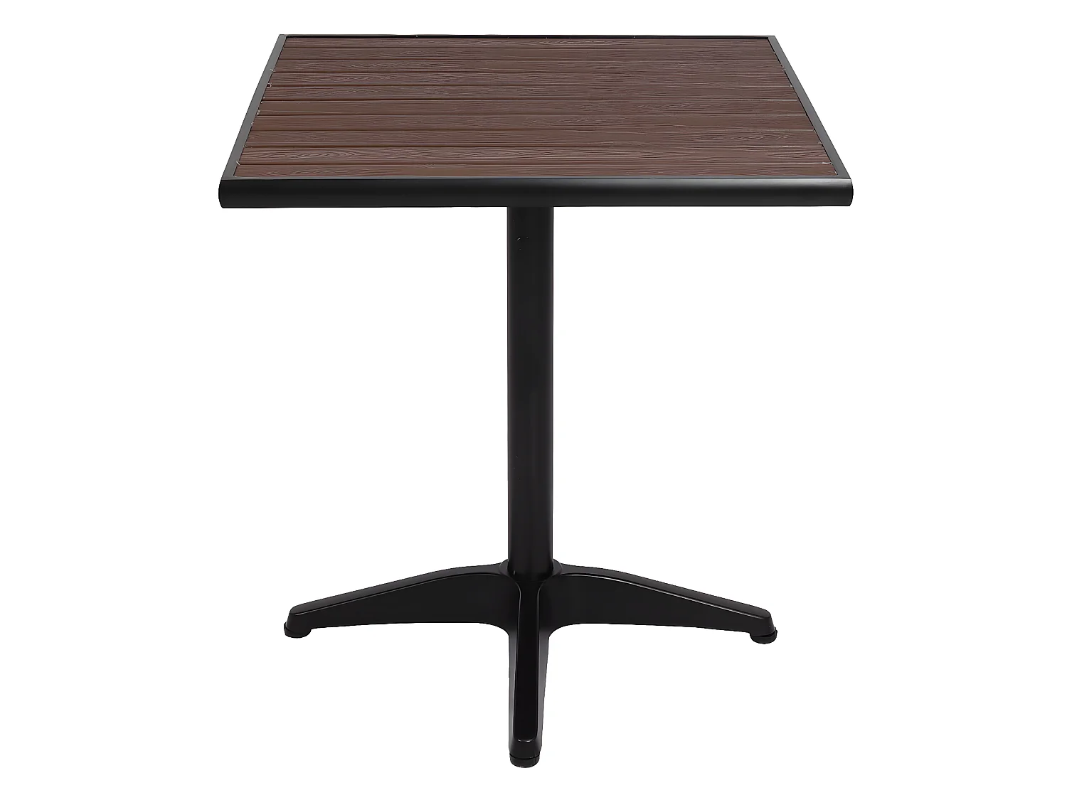 Set de 2 chaises de jardin + table de jardin MCW-J95,  noir, marron foncé