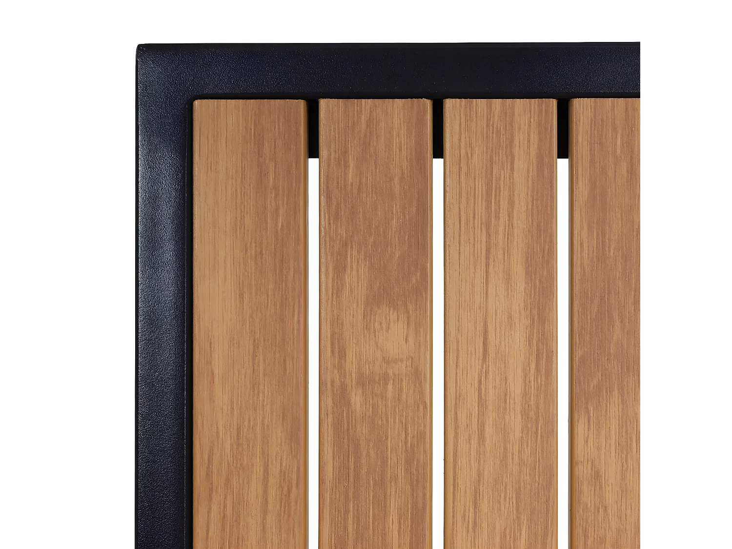 Set de 4 chaises de jardin + table de jardin MCW-J95,  noir, teck