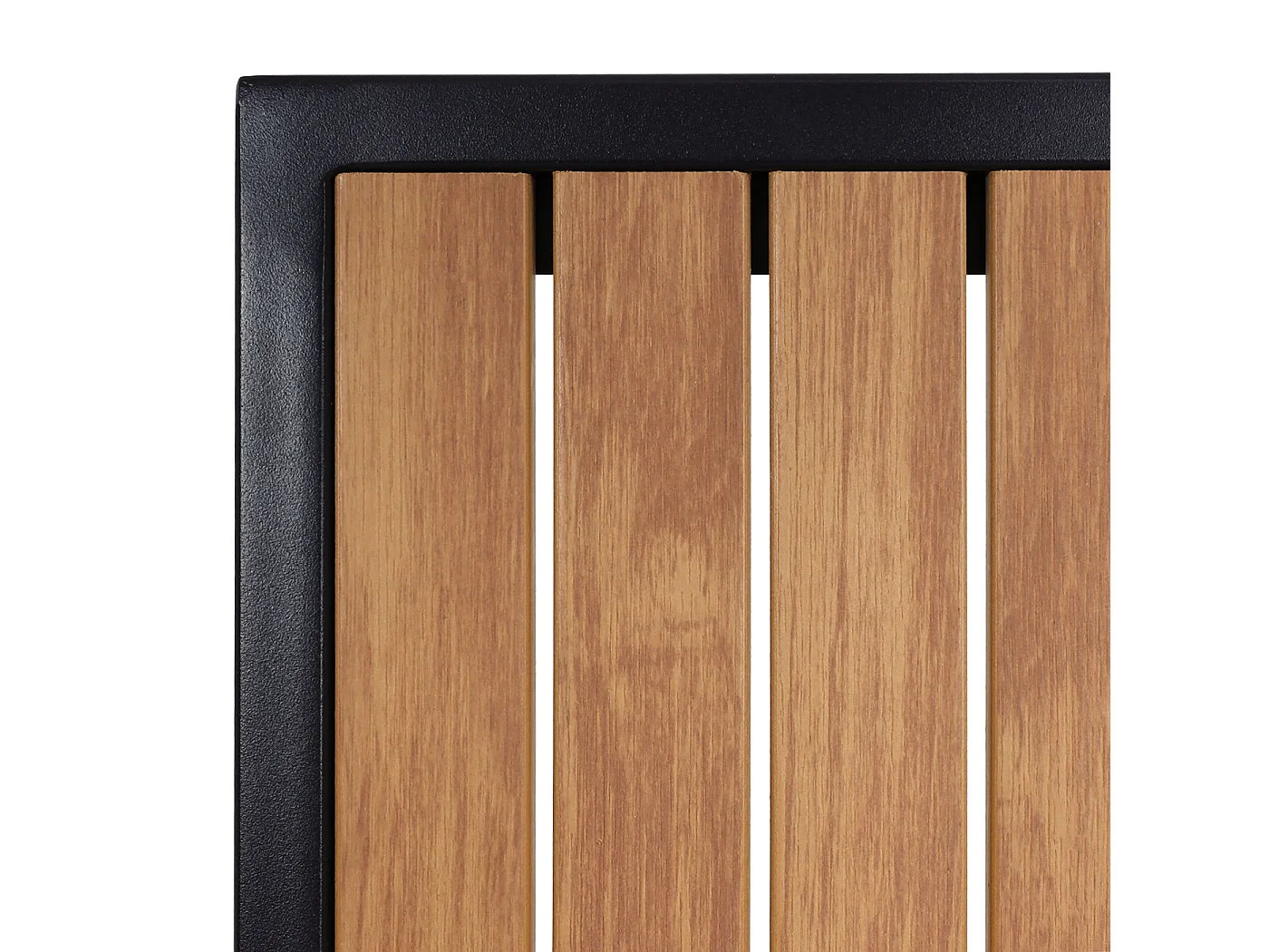 Set de 4 chaises de jardin + table de jardin MCW-J95,  noir, teck