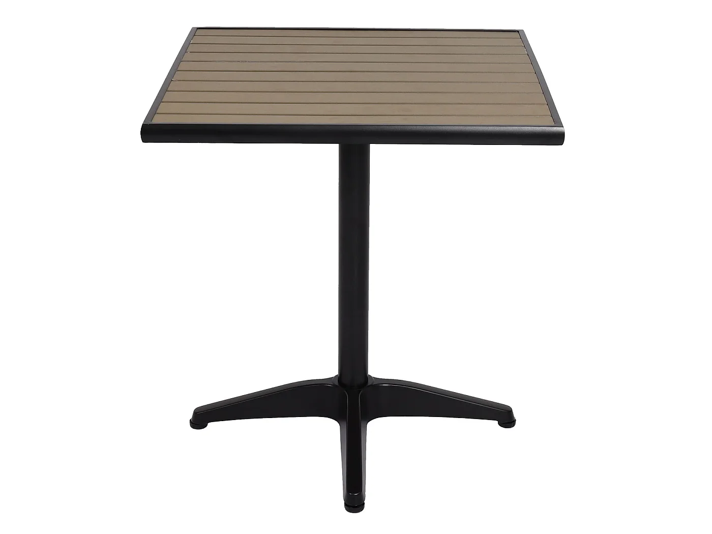 4-delige set tuinstoel + tuintafel MCW-J95,  zwart, grijs