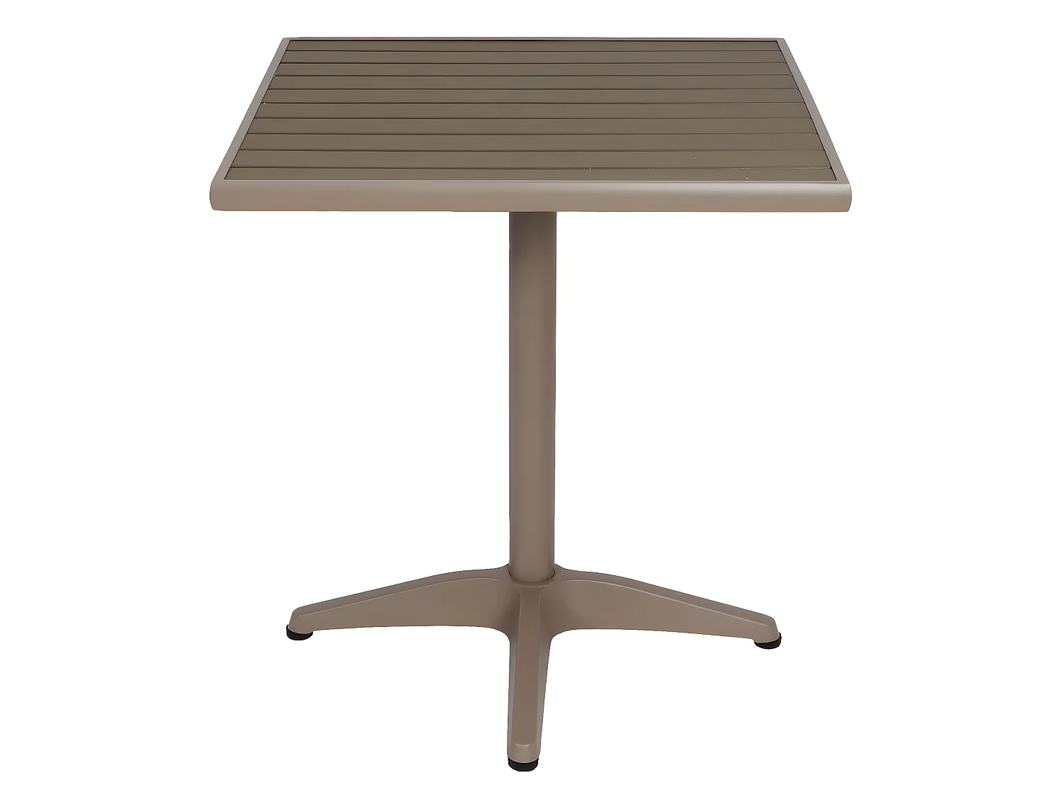 Set de 2 chaises de jardin + table de jardin MCW-J95,  champagne, gris