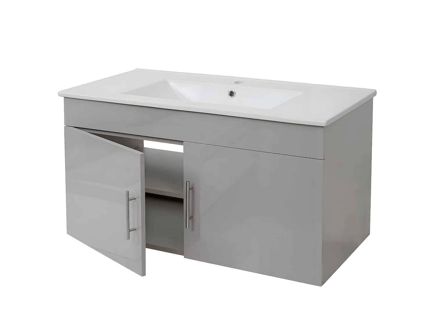 Waschbeckenunterschrank MCW-D16, Grau