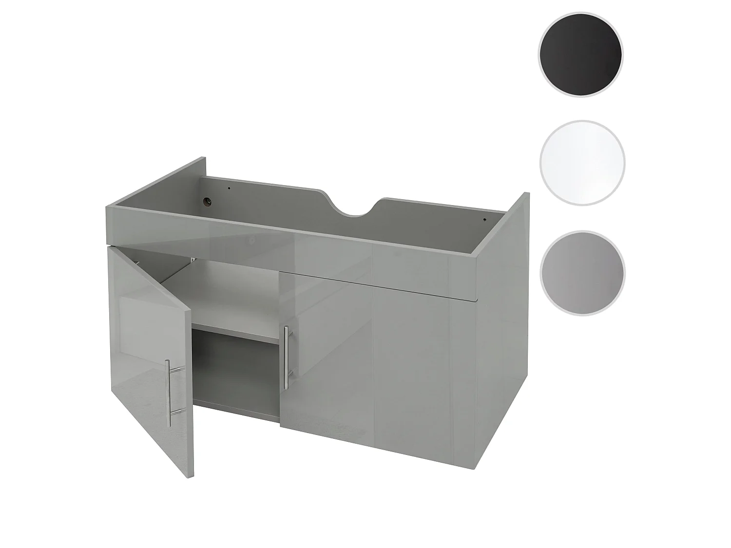 Waschbeckenunterschrank MCW-D16, Grau