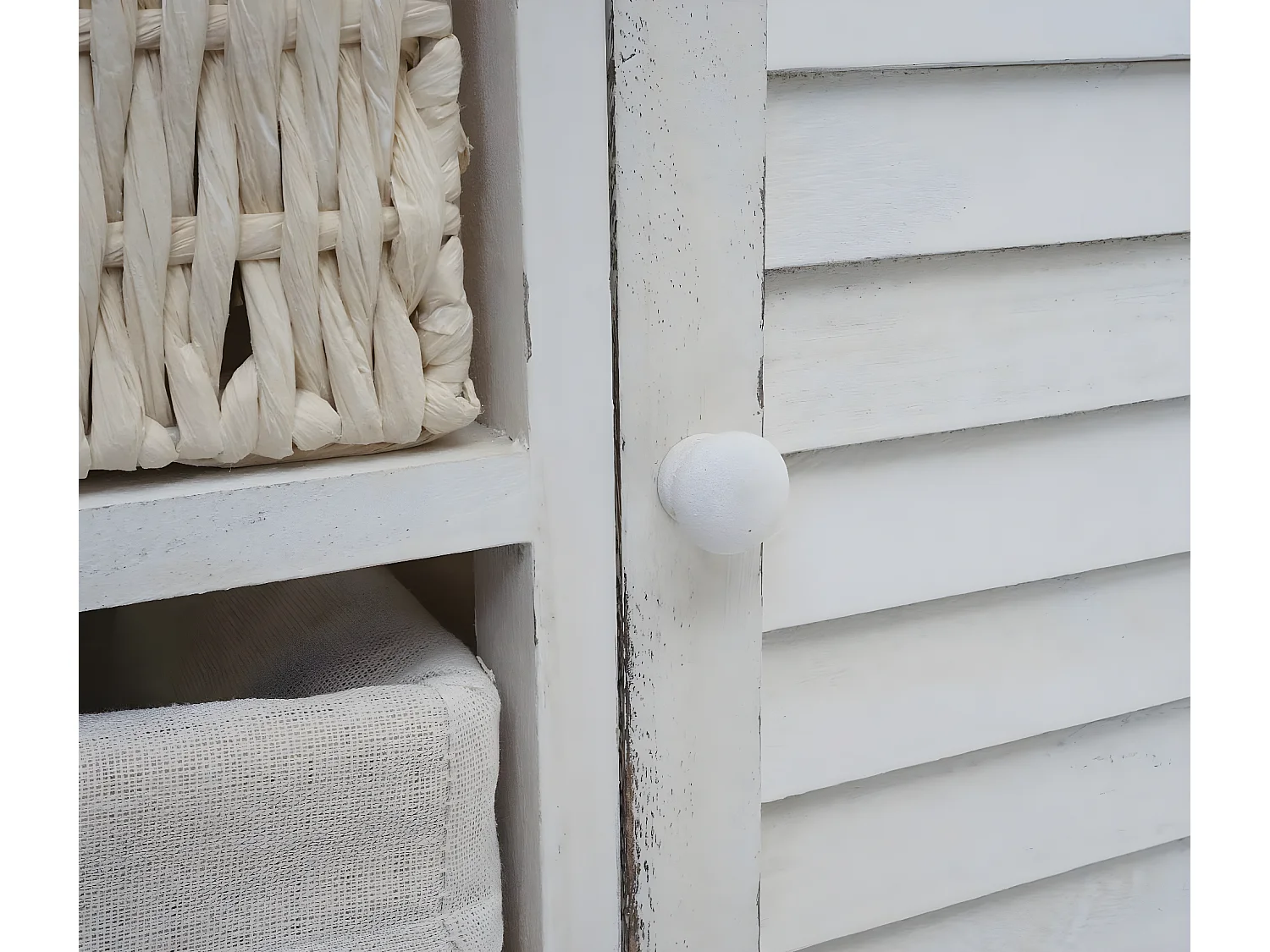 Mueble bajo lavabo MCW-H20,  blanco desgastado