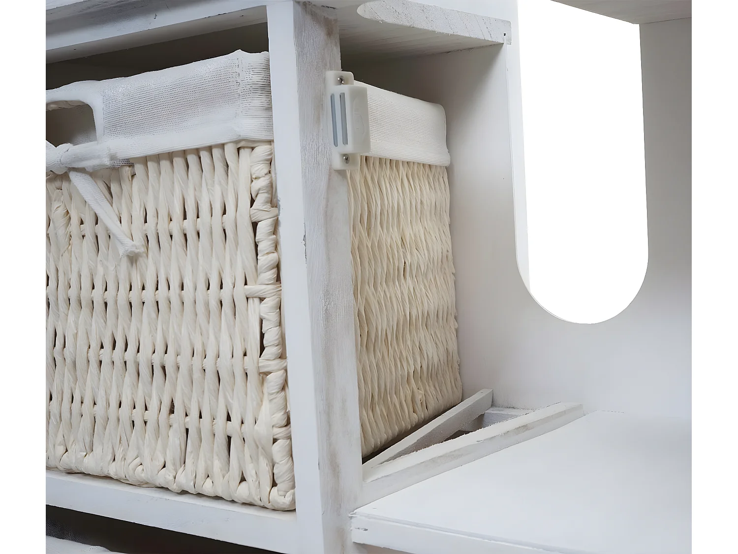 Waschbeckenunterschrank MCW-H20, Shabby weiß