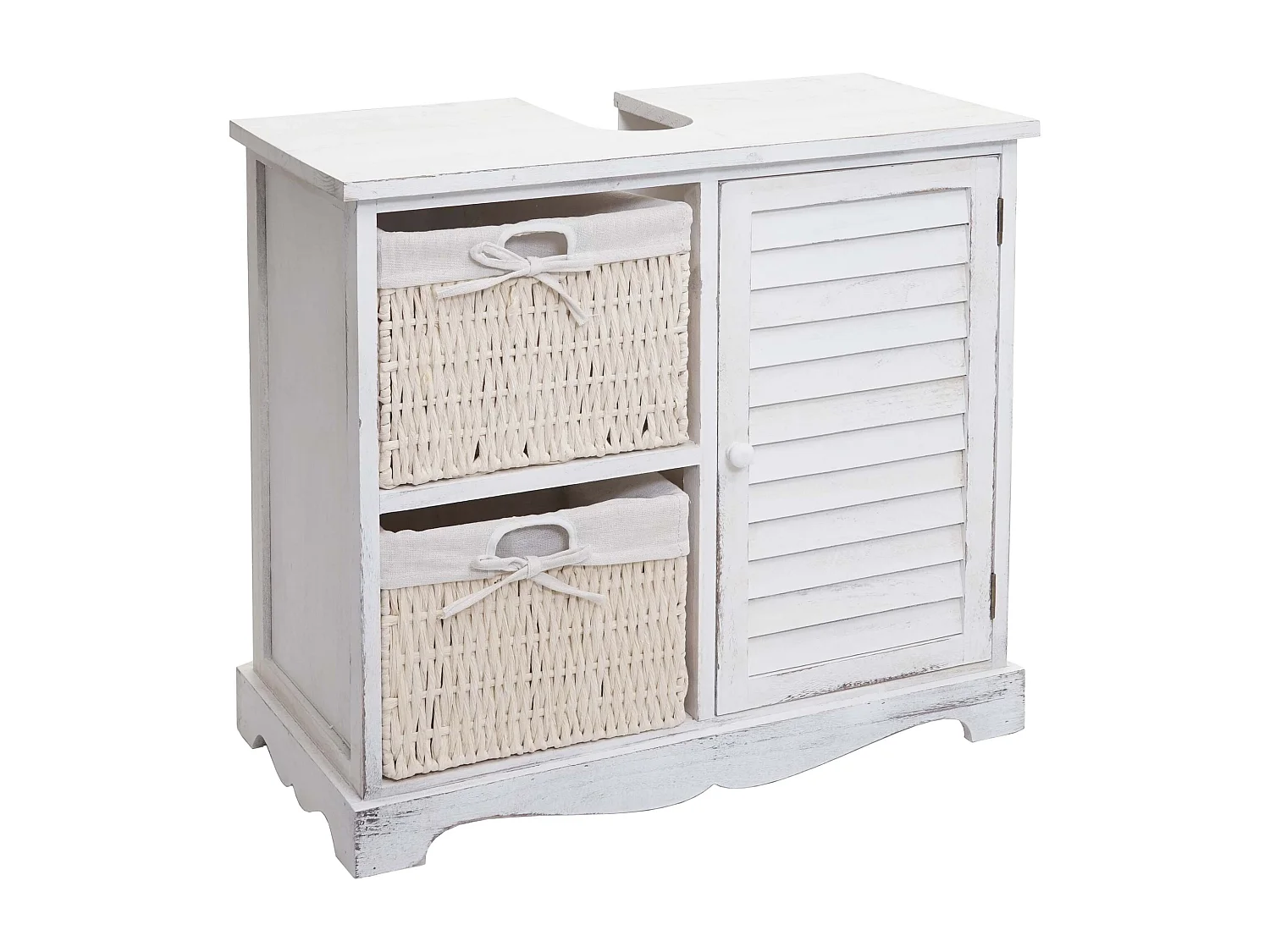 Meuble sous-lavabo MCW-H20,  shabby blanc