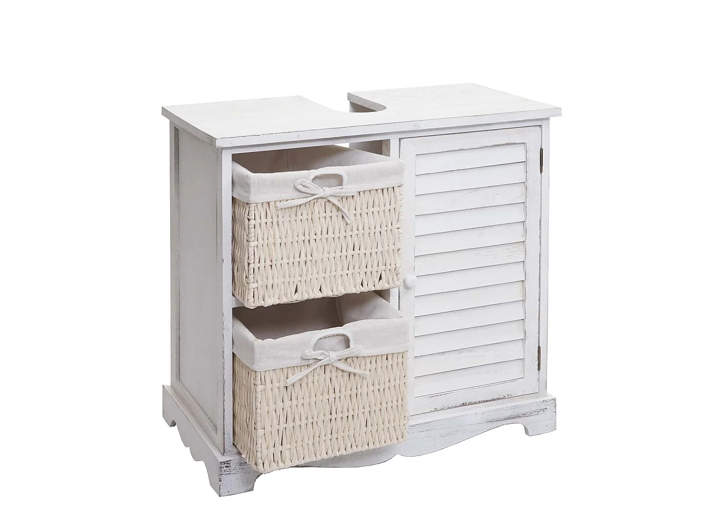 Meuble sous-lavabo MCW-H20,  shabby blanc