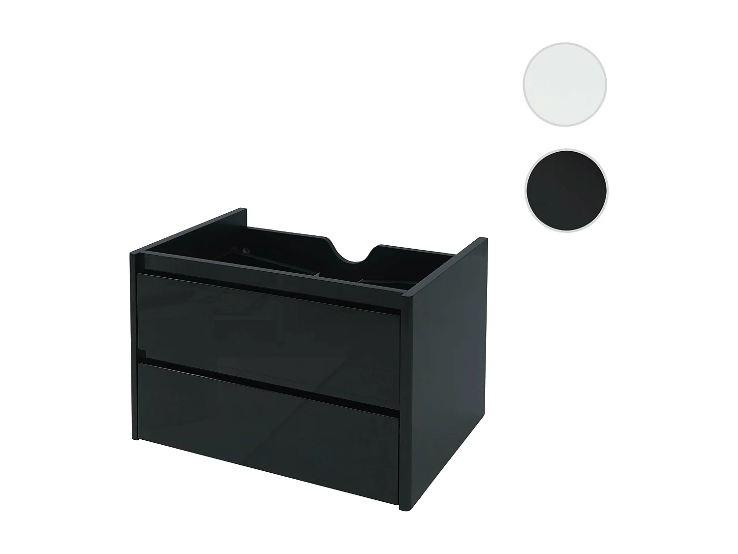 Meuble sous-lavabo MCW-B19,  noir