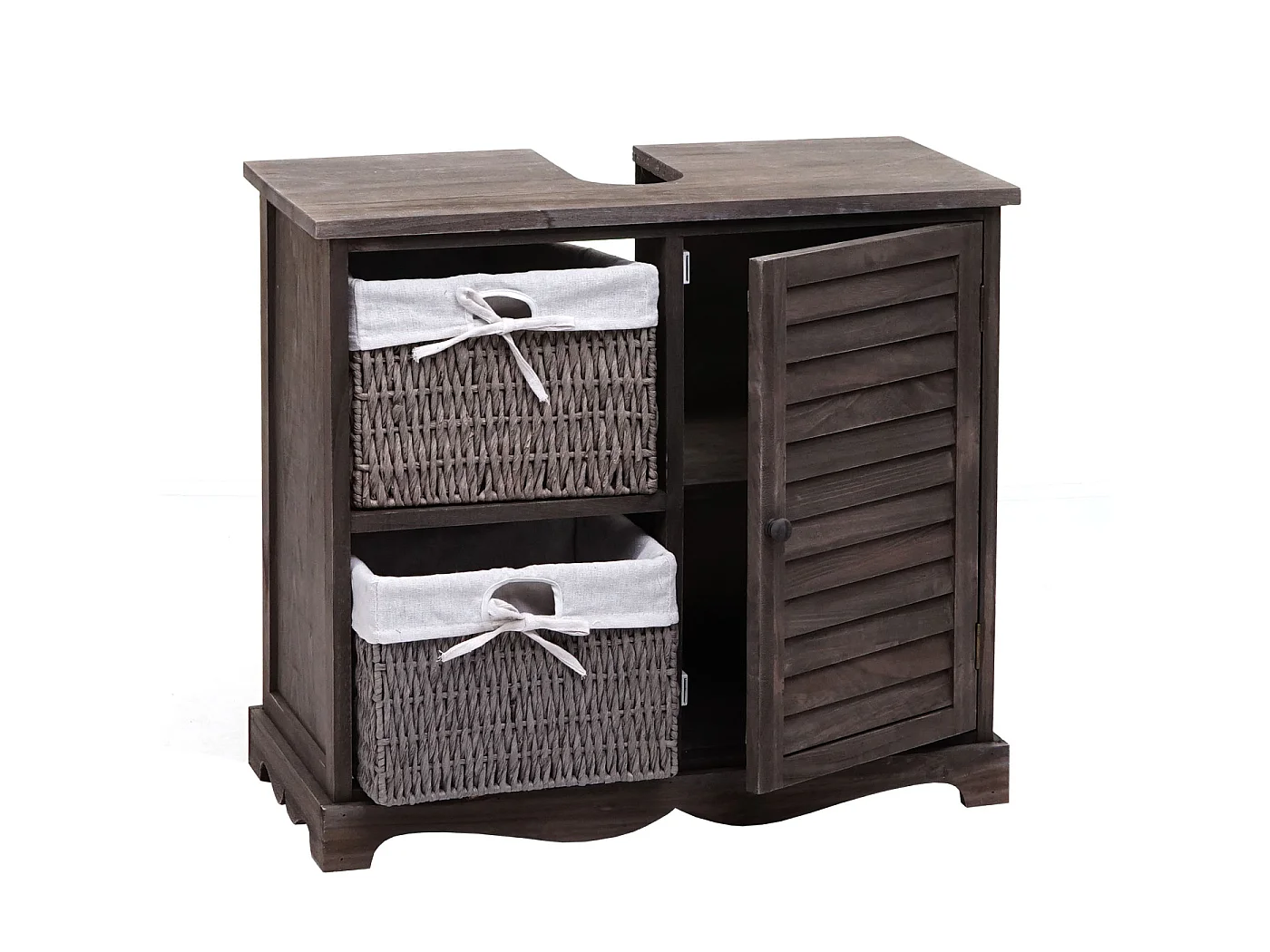 Móvel de toucador MCW-H20,  cinzento-castanho