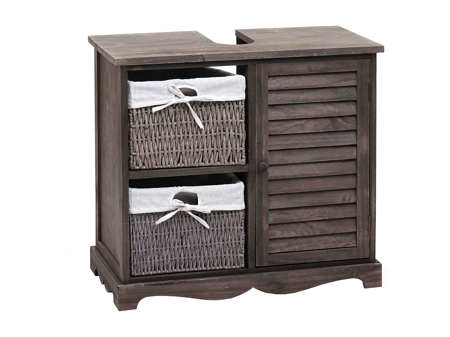 Meuble sous-lavabo MCW-H20,  shabby gris-brun