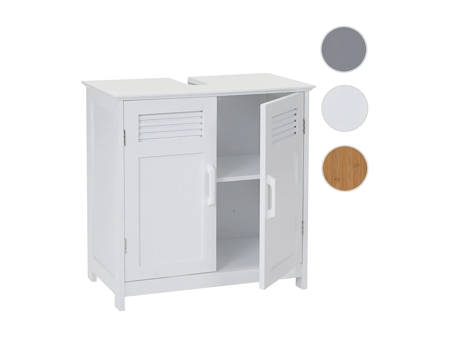 Meuble sous-lavabo MCW-A85,  blanc