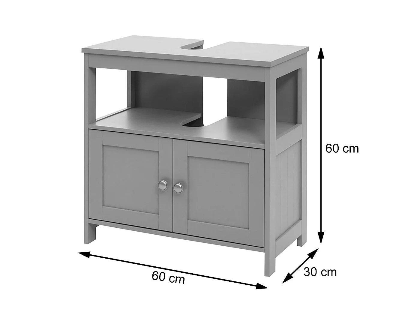 Meuble sous-lavabo MCW-B63,  blanc
