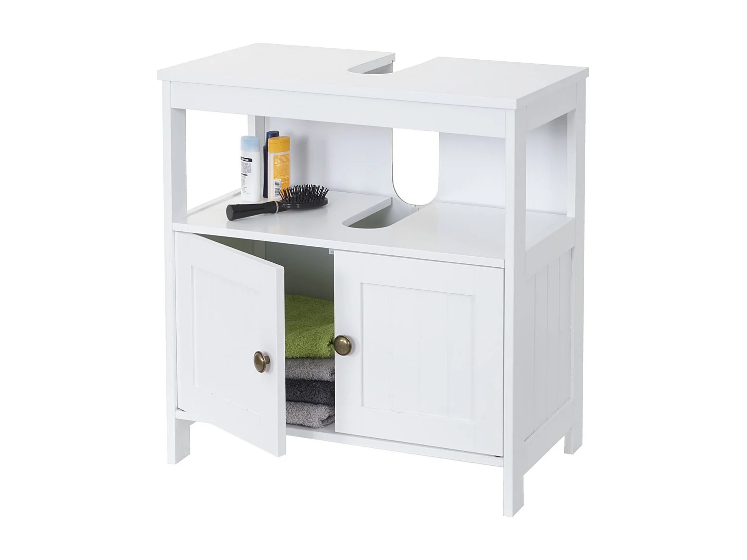 Meuble sous-lavabo MCW-B63,  blanc