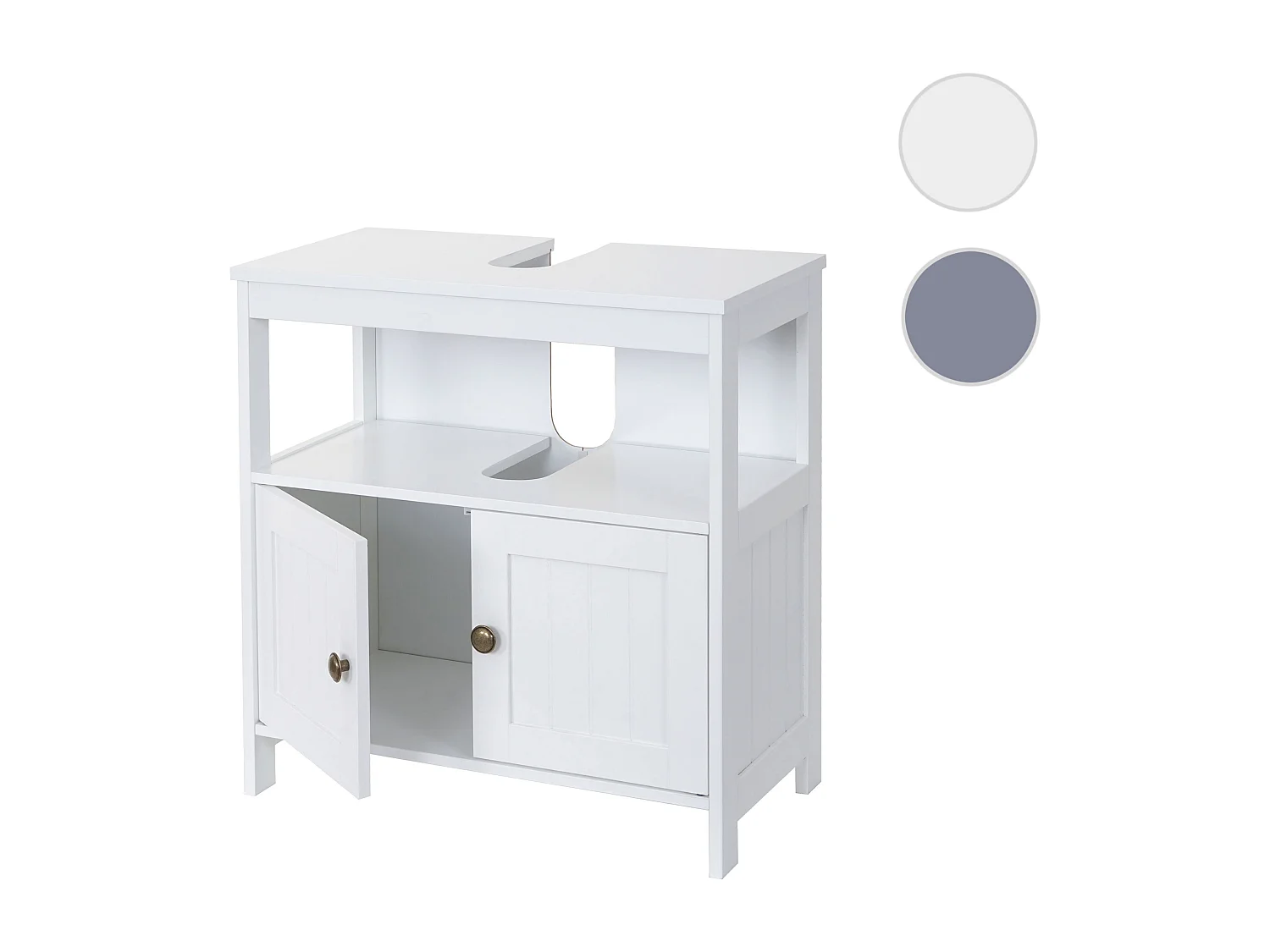 Meuble sous-lavabo MCW-B63,  blanc