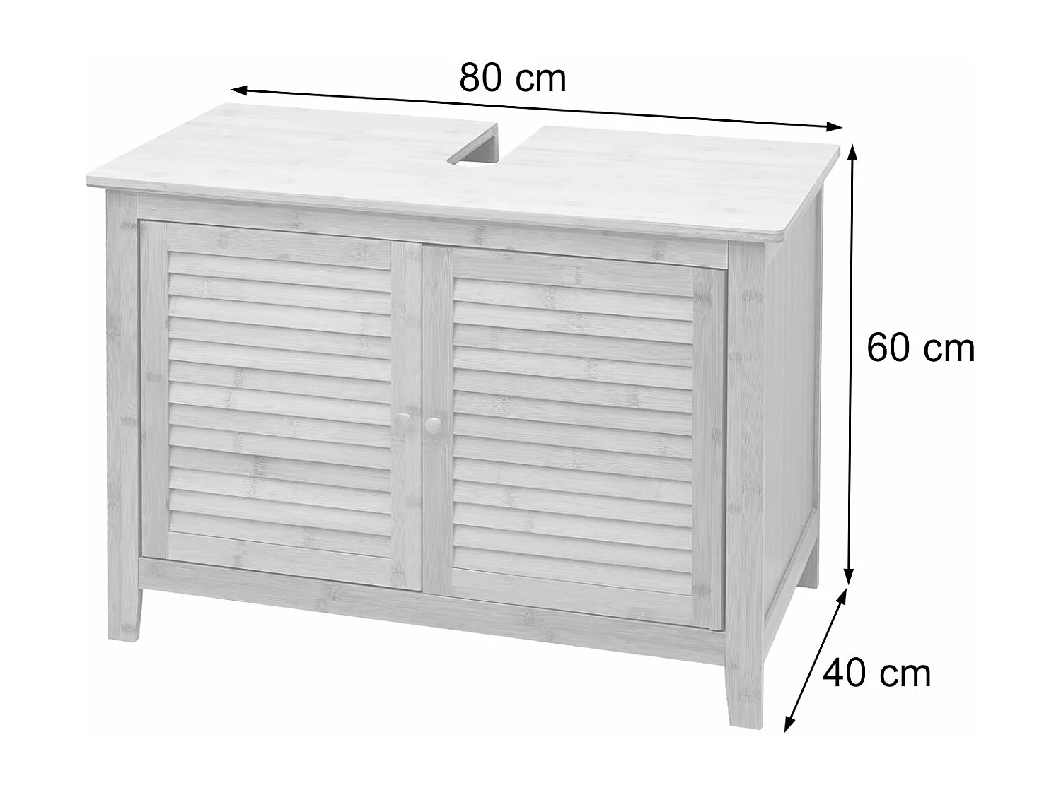 Wastafelonderkast MCW-B18,  60x80x40cm