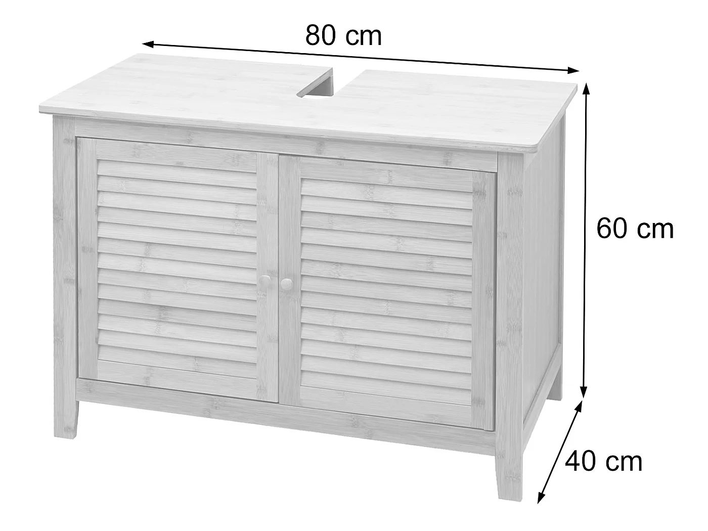 Wastafelonderkast MCW-B18,  60x80x40cm