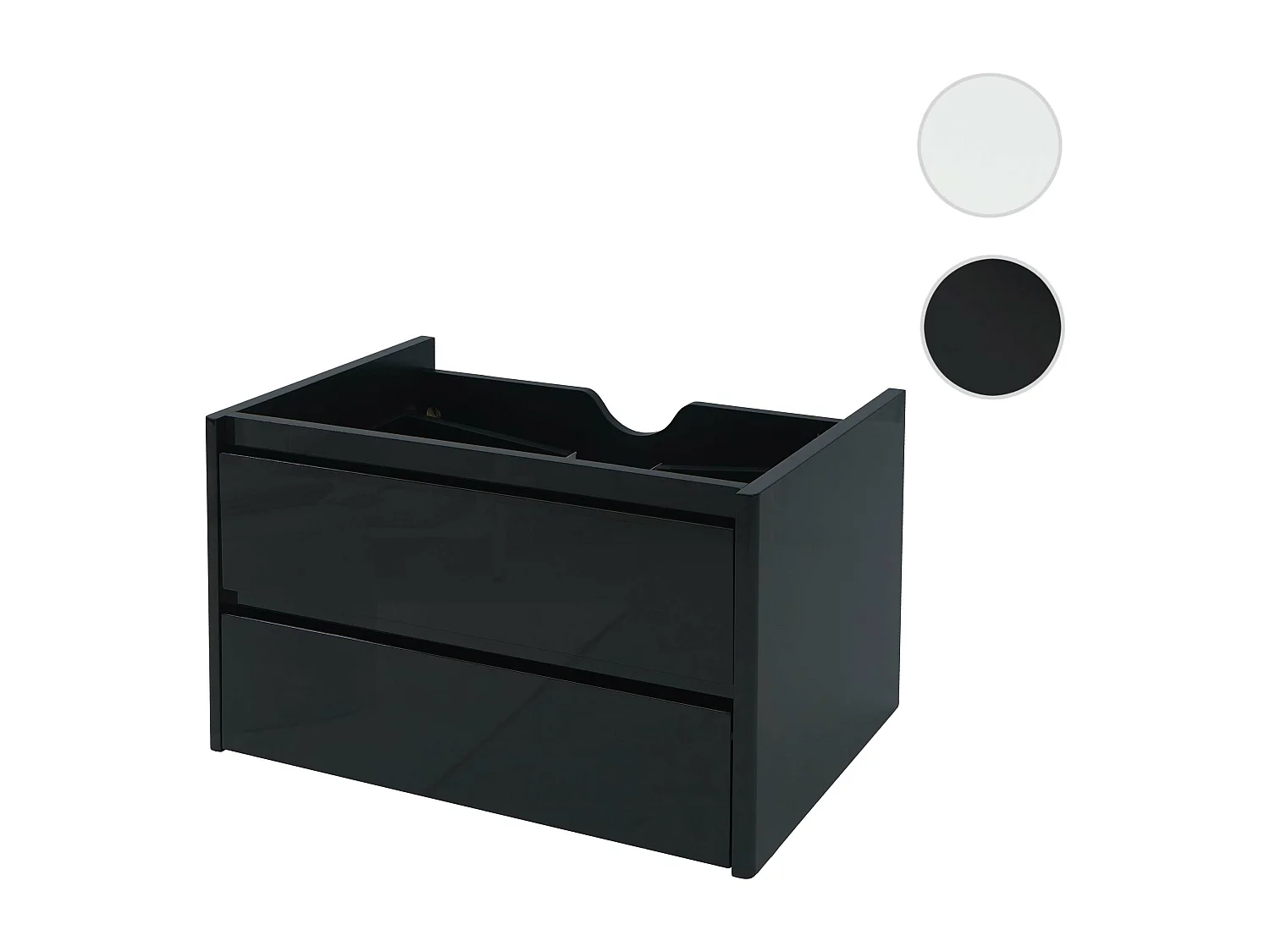 Meuble sous-lavabo MCW-B19,  noir