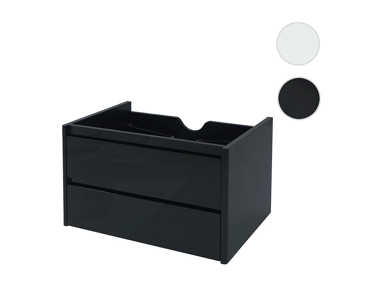 Meuble sous-lavabo MCW-B19,  noir