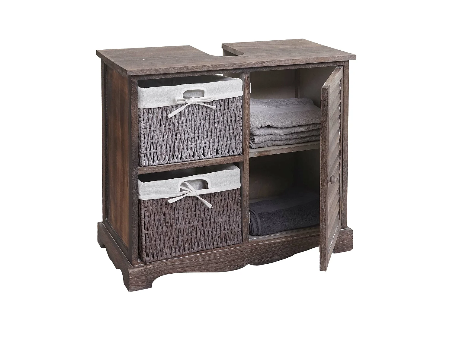 Mueble bajo lavabo MCW-H20,  marrón shabby