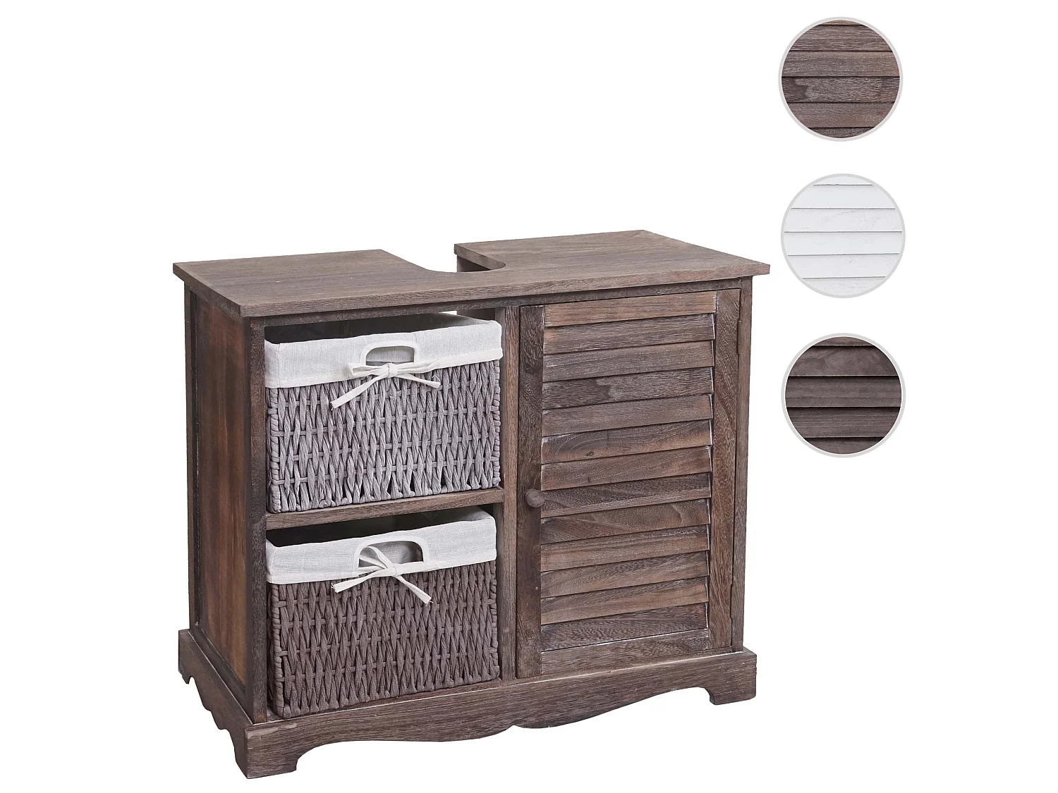Underskab til håndvask MCW-H20,  shabby brun