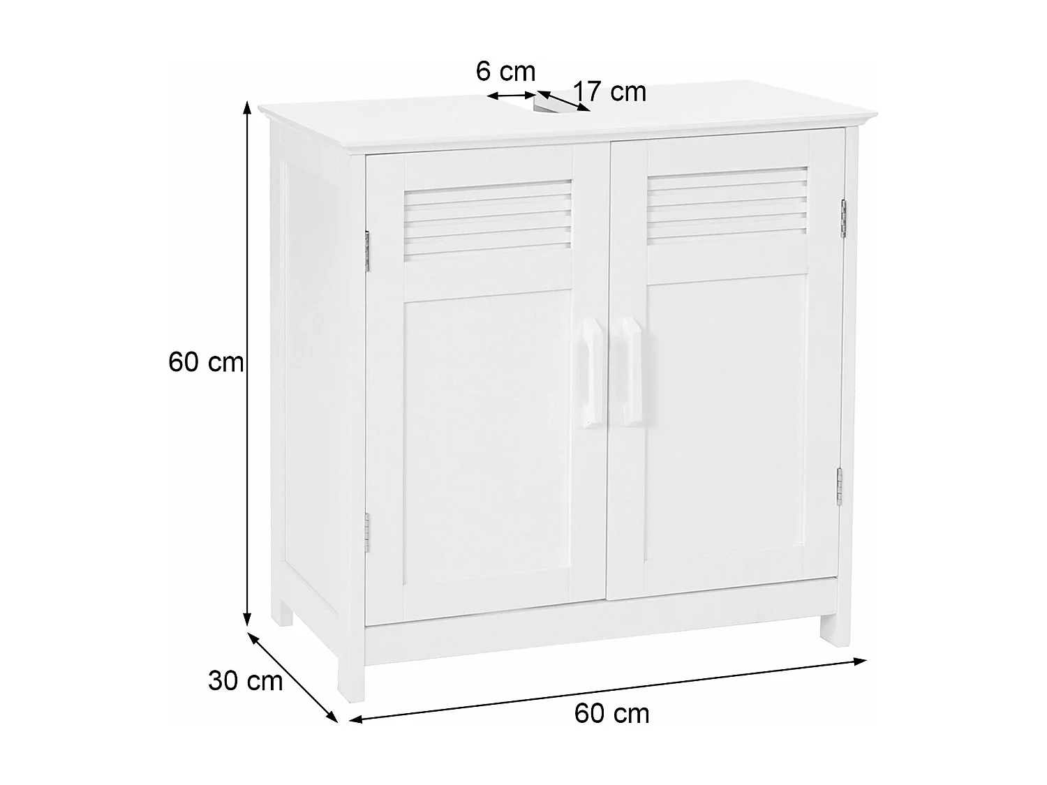 Meuble sous-lavabo MCW-A85,  gris