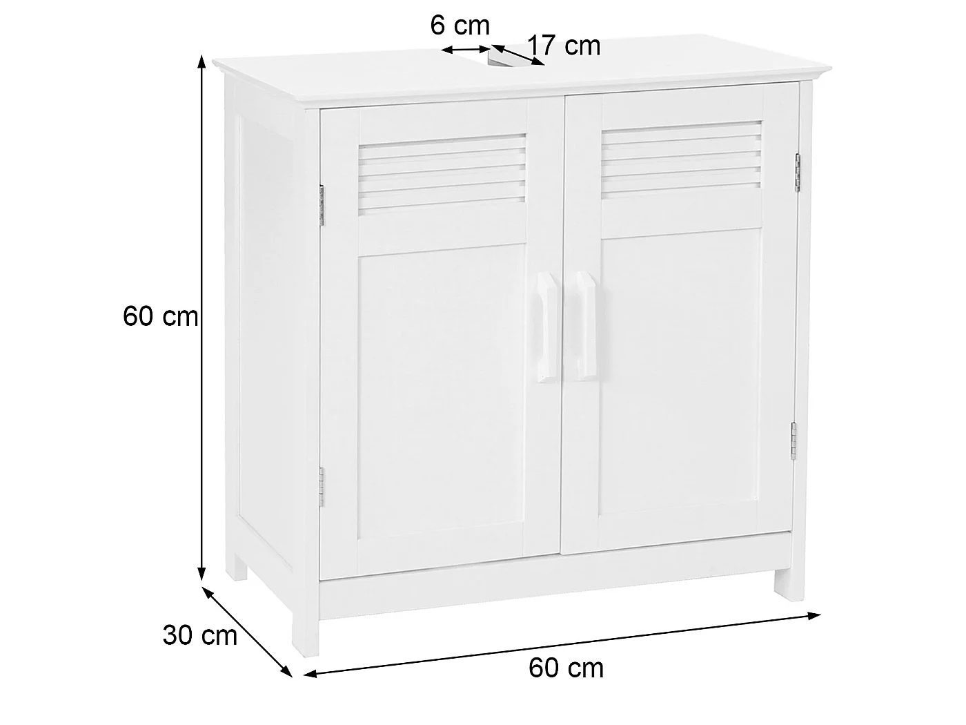Meuble sous-lavabo MCW-A85,  gris