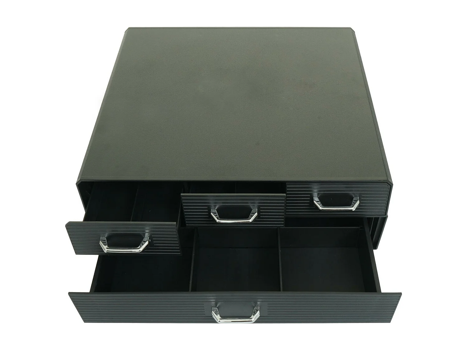 Tavolino supporto per macchina da caffè 4 cassetti MCW-L99 polistirene antiurto 13x34x31cm nero