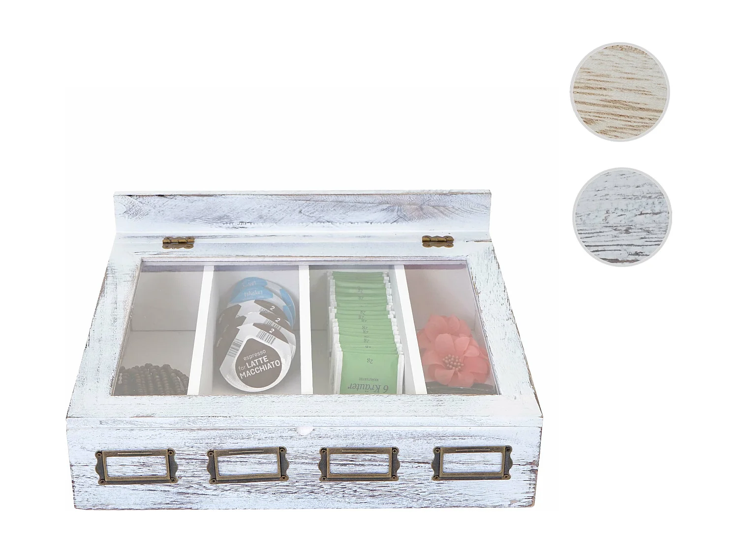 Boîte de rangement MCW-C25,  blanc, shabby