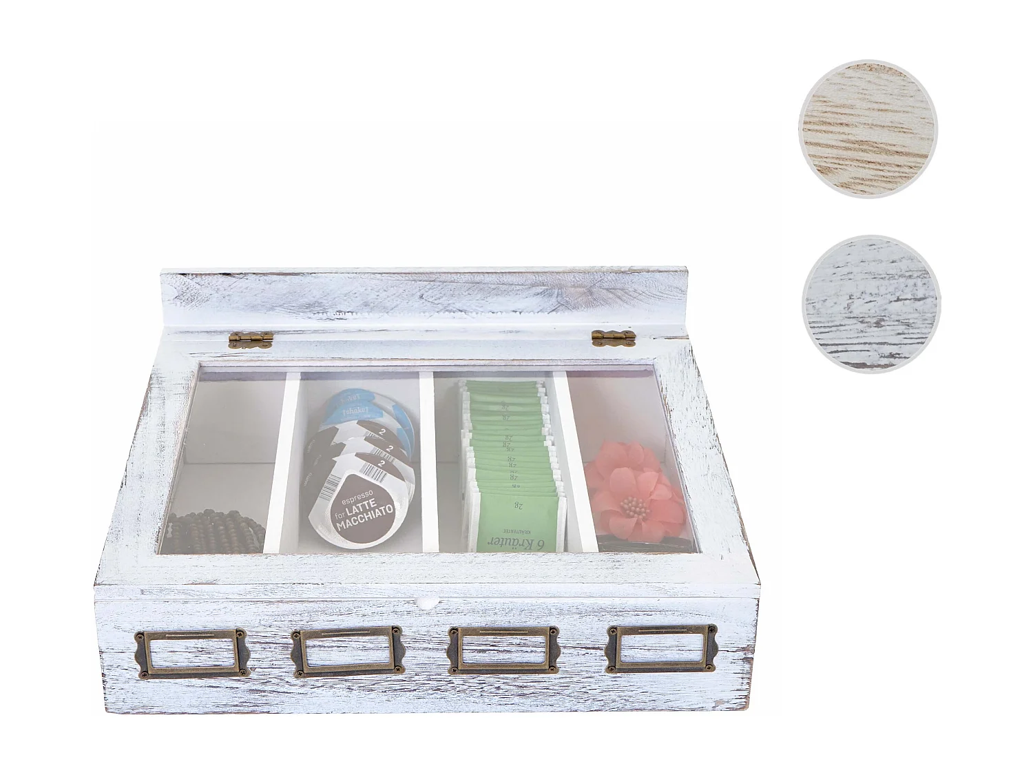 Aufbewahrungsbox MCW-C25, Weiß, shabby