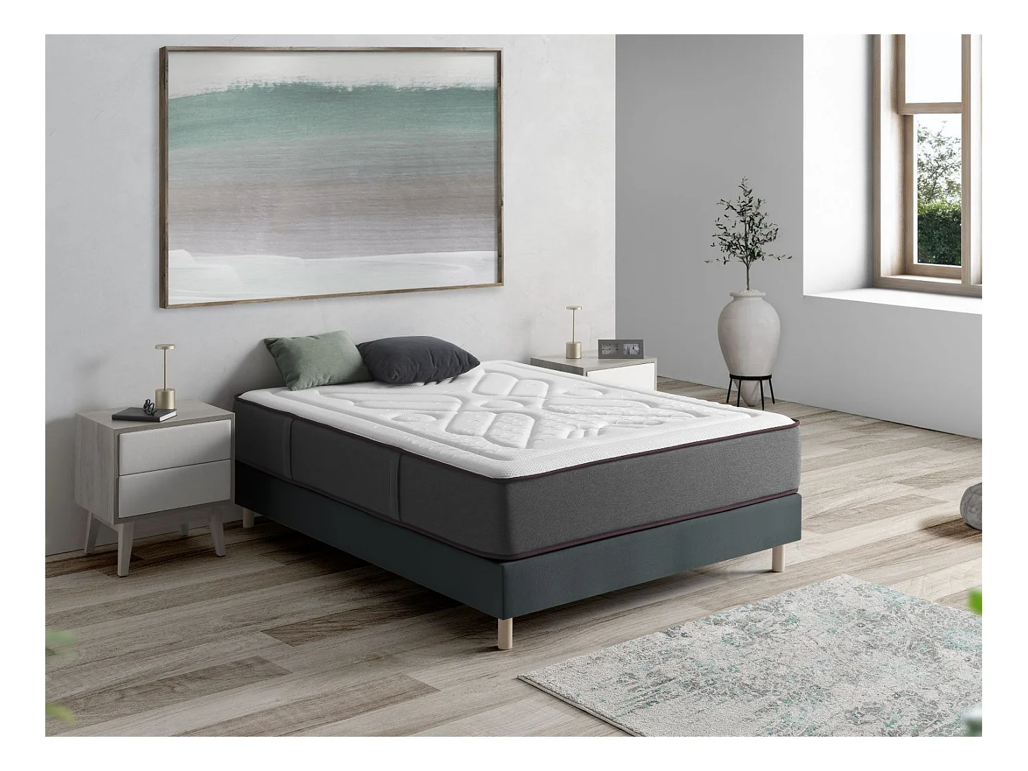 Matelas 90X200 LYRA VISCO FOAM Épaisseur 29 Cm – Multi-couches – 3 cm Mémoire de forme