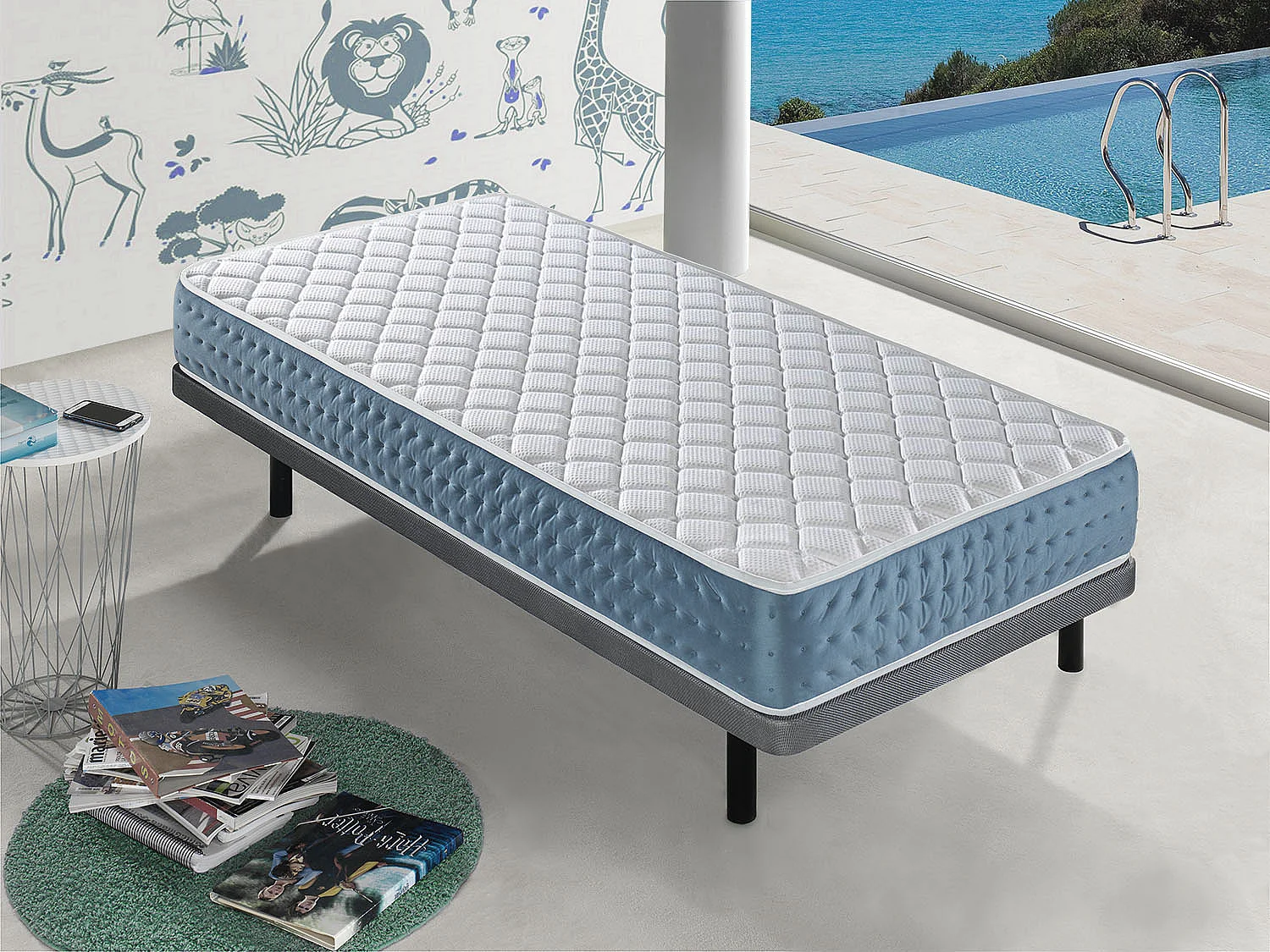 Matras 90X200 JUNIOR TIVOLI Dikte 22 cm - Traagschuim - Ergonomisch