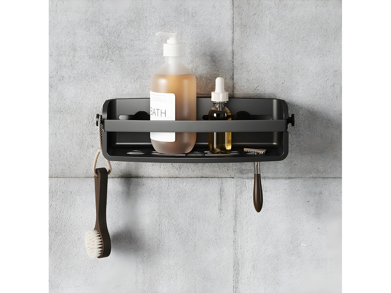 Etagère de douche à ventouse Flex Noir  Umbra