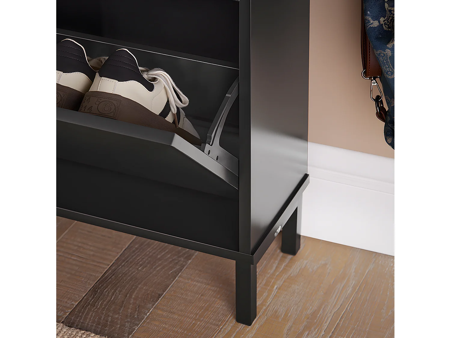 SoBuy Scarpiera Con 4 Scomparti, Colore Grigio. Dimensioni: 100 X 19 X 91 Cm FSR100-HG