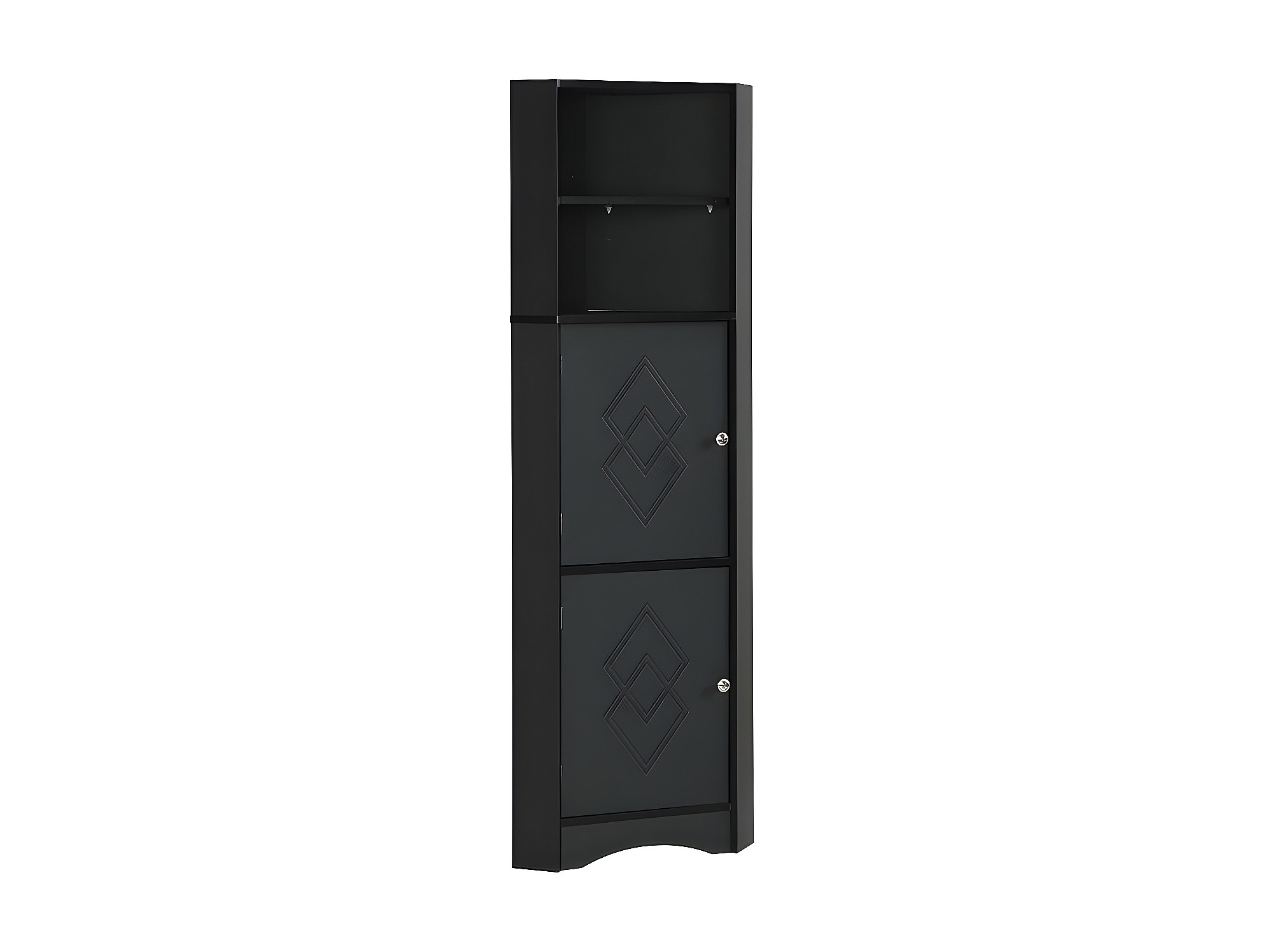 Étagère Salle De Bain Avec Portes - Dimensions 171x59.6x25.3 Cm, Blanc - Armoire Rangement WC, Machine à Laver, Produits D'entretien - 8