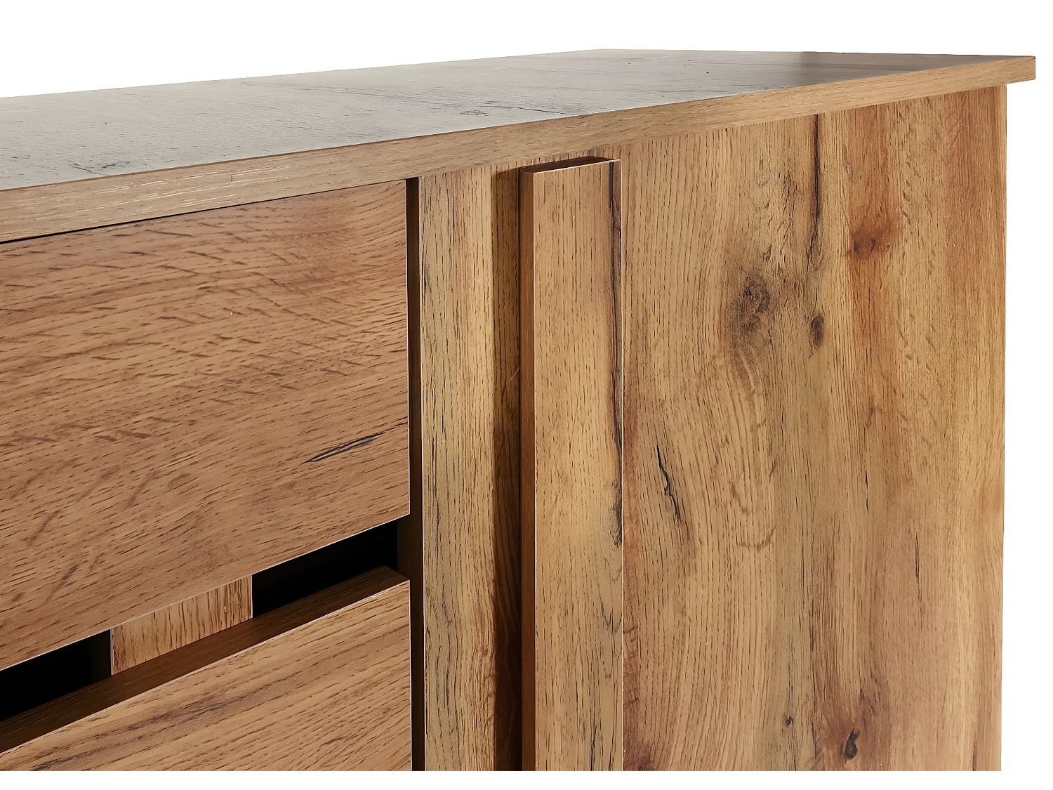 Armadio scaffale mobile MCW-M46 4 ante 8 scomparti 162x80x32cm legno chiaro