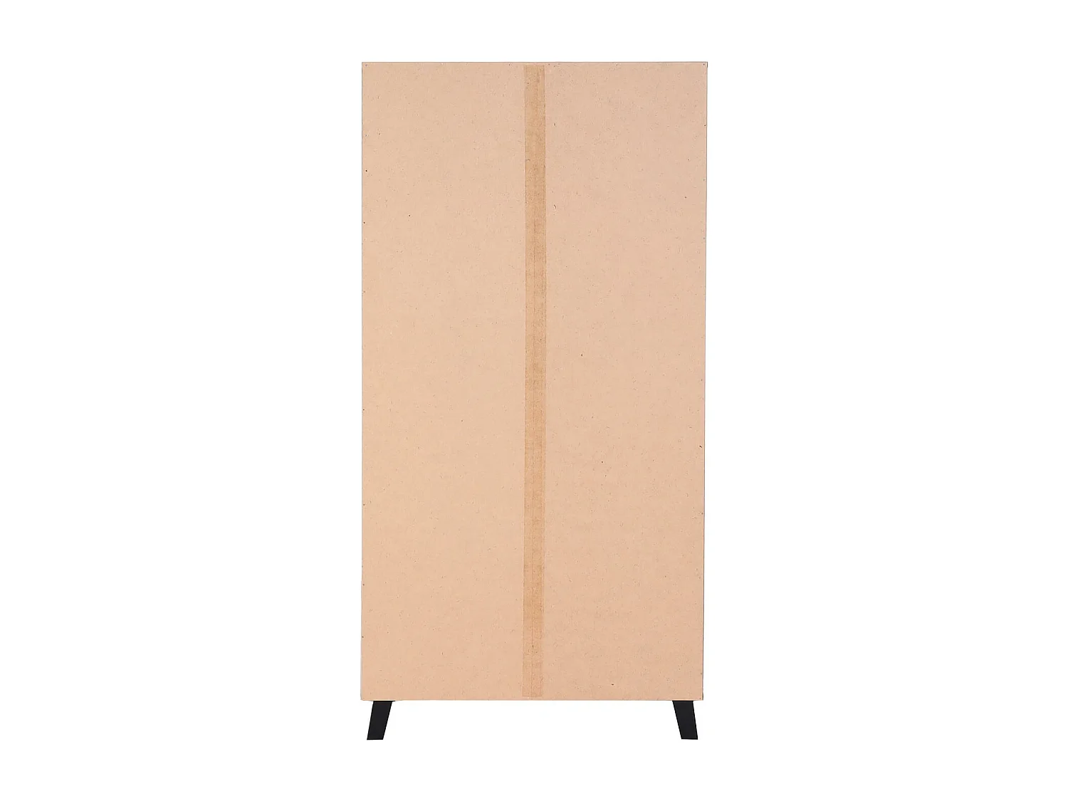 Armadio scaffale mobile MCW-M46 4 ante 8 scomparti 162x80x32cm legno chiaro