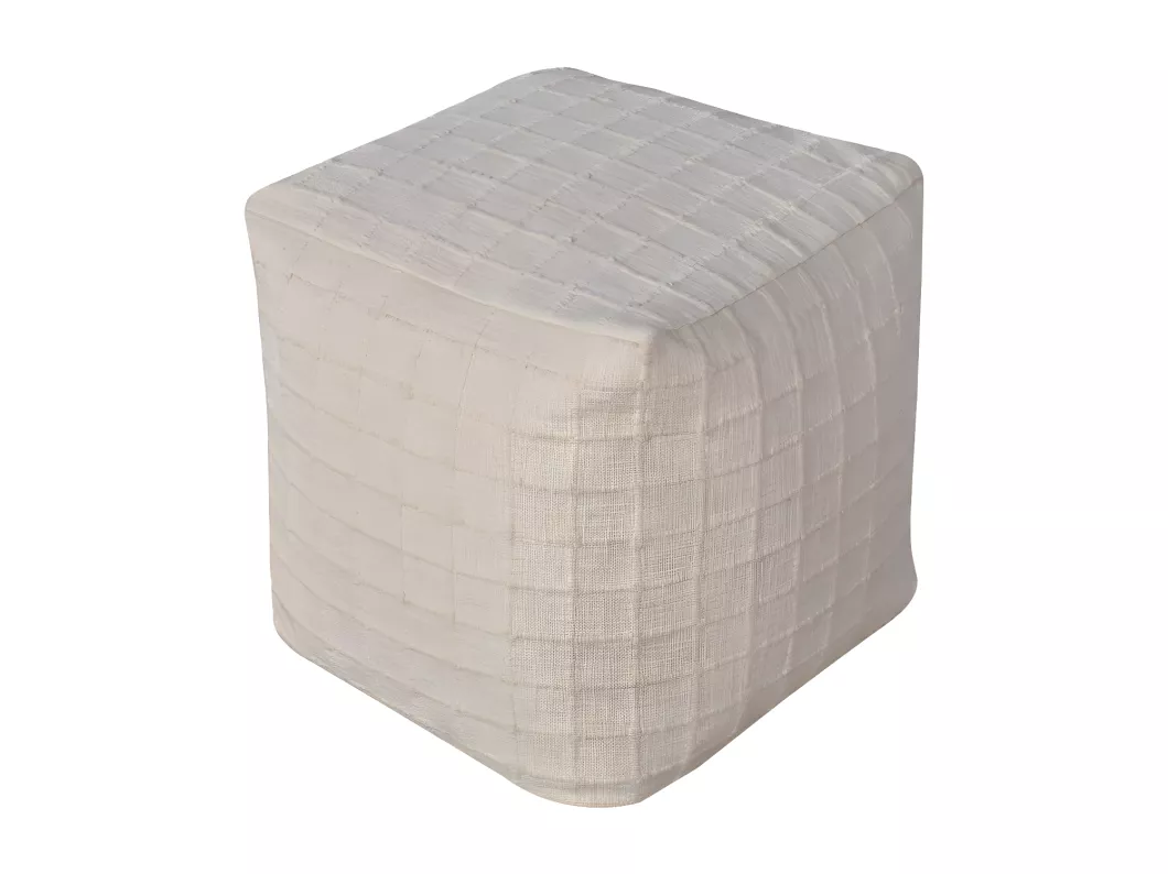 Kauf Unique Guna Pouf handgewebt 40x40cm offwhite