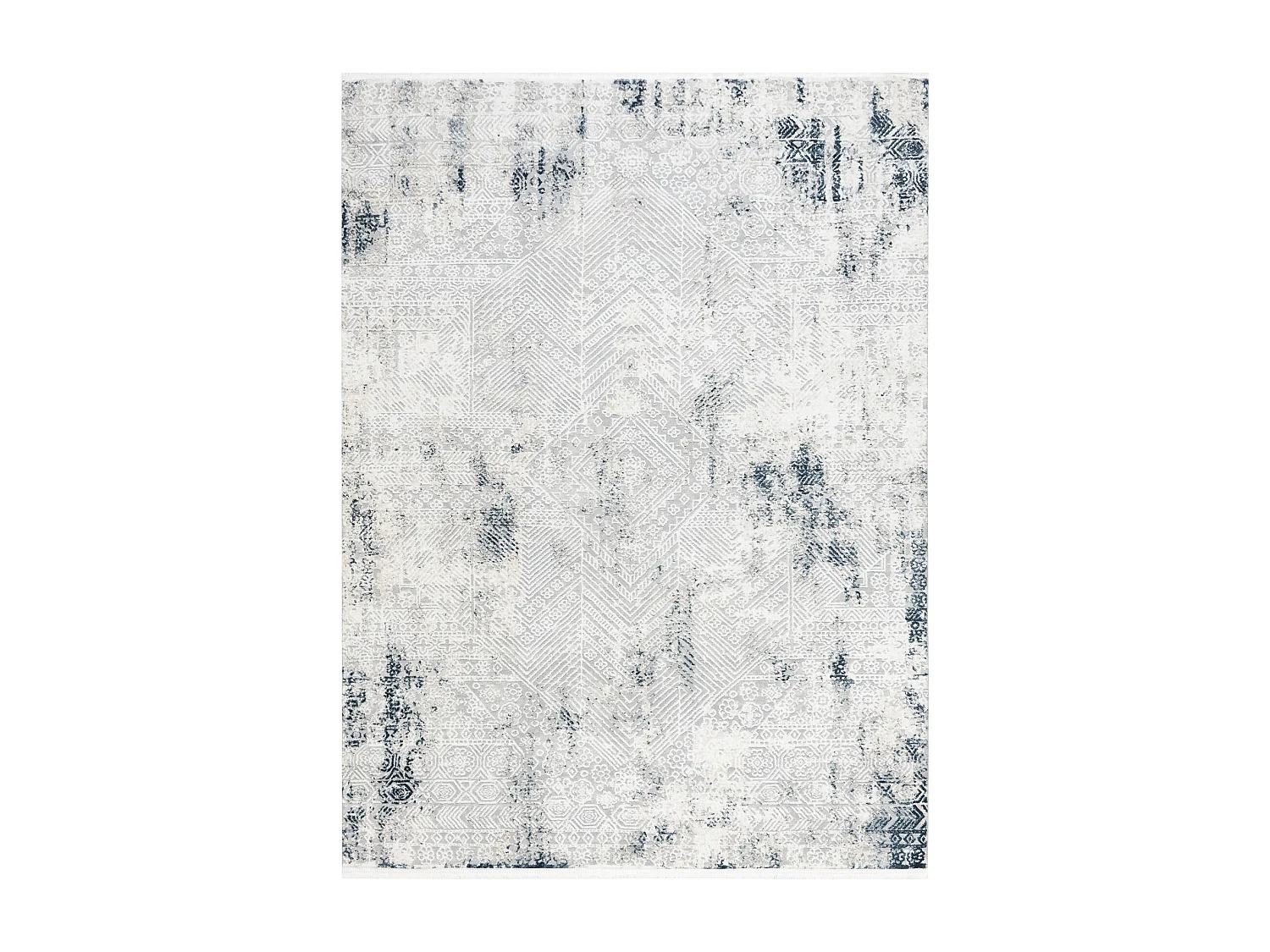Modern tapijt DUKE 51558 crème / blauw - Geometrisch vintage, gestruc 120x170 cm