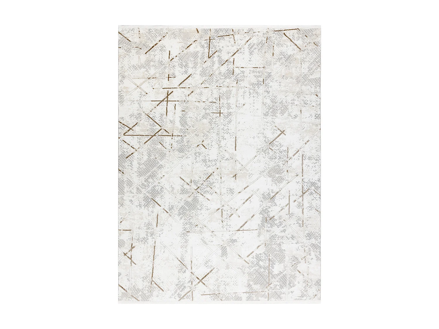 Modern tapijt DUKE 51393 crème / goud - Geometrisch, vintage gestruct 280x370 cm