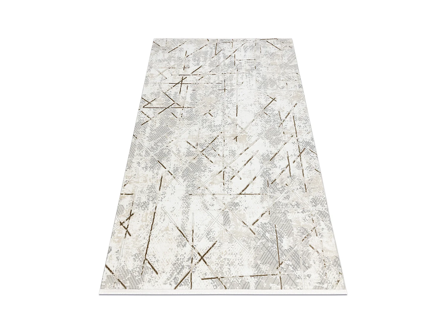 Tapis moderne DUKE 51393 crème / or - Géométrique, vintage structur 160x220 cm